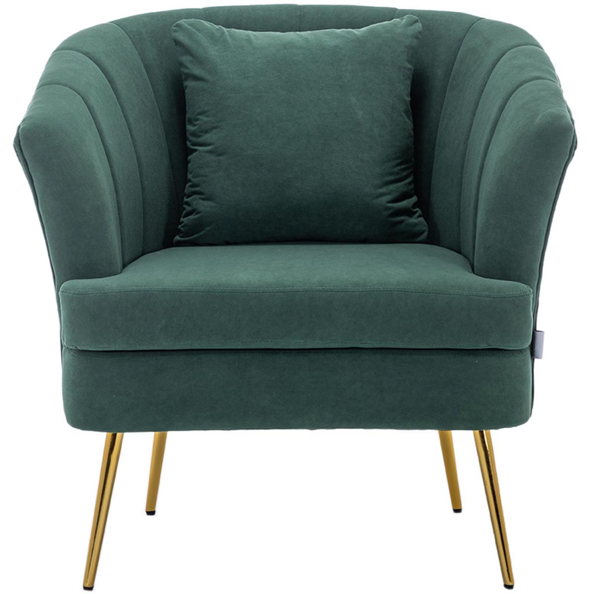 Modern Velvet Lounge Accent Chair - Grey-Pink – image 16