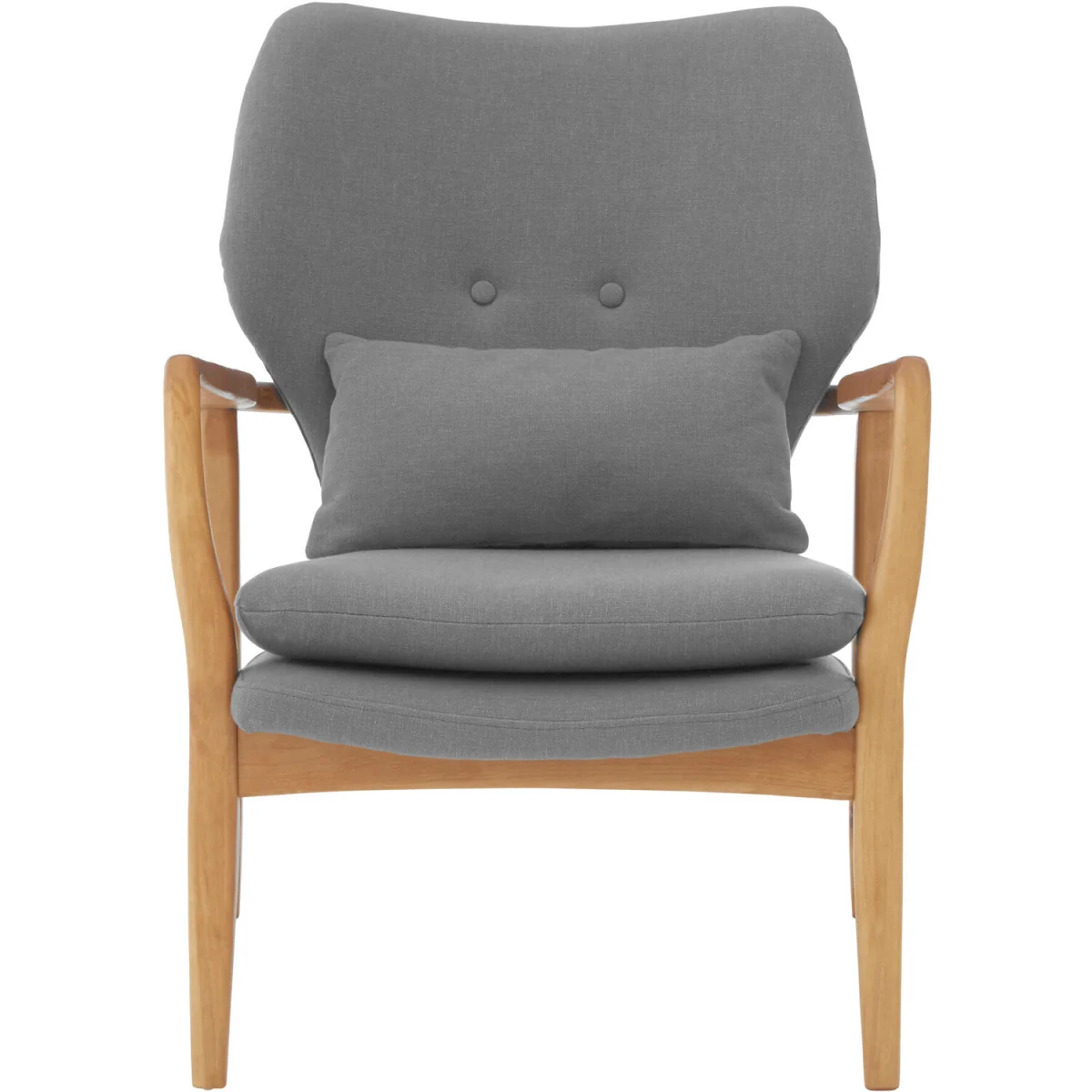 Stockholm Grey Chair With Birchwood Frame - Grey – image 2