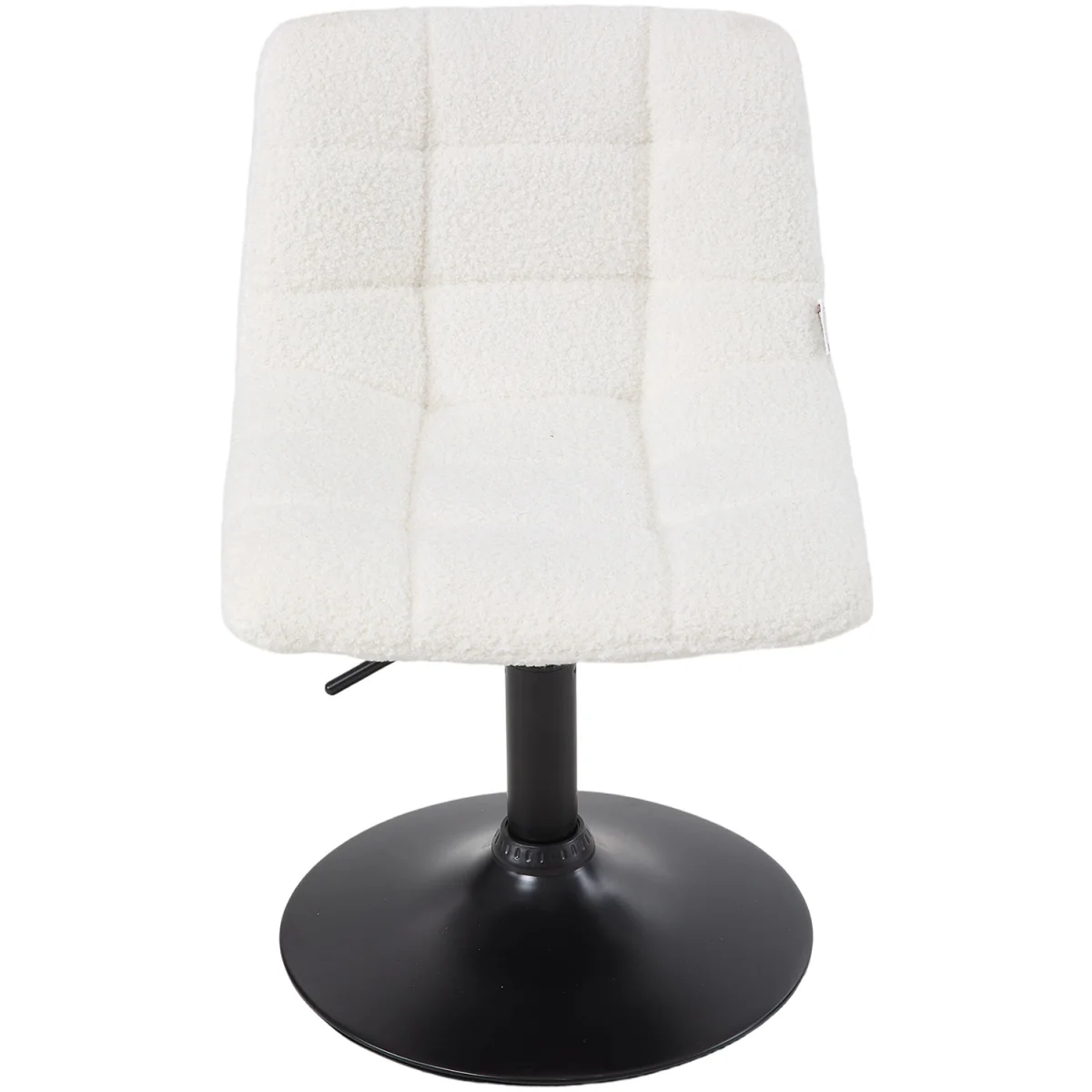 Height Adjustable Swivel Upholstered Dressing Table Chair - White – image 3