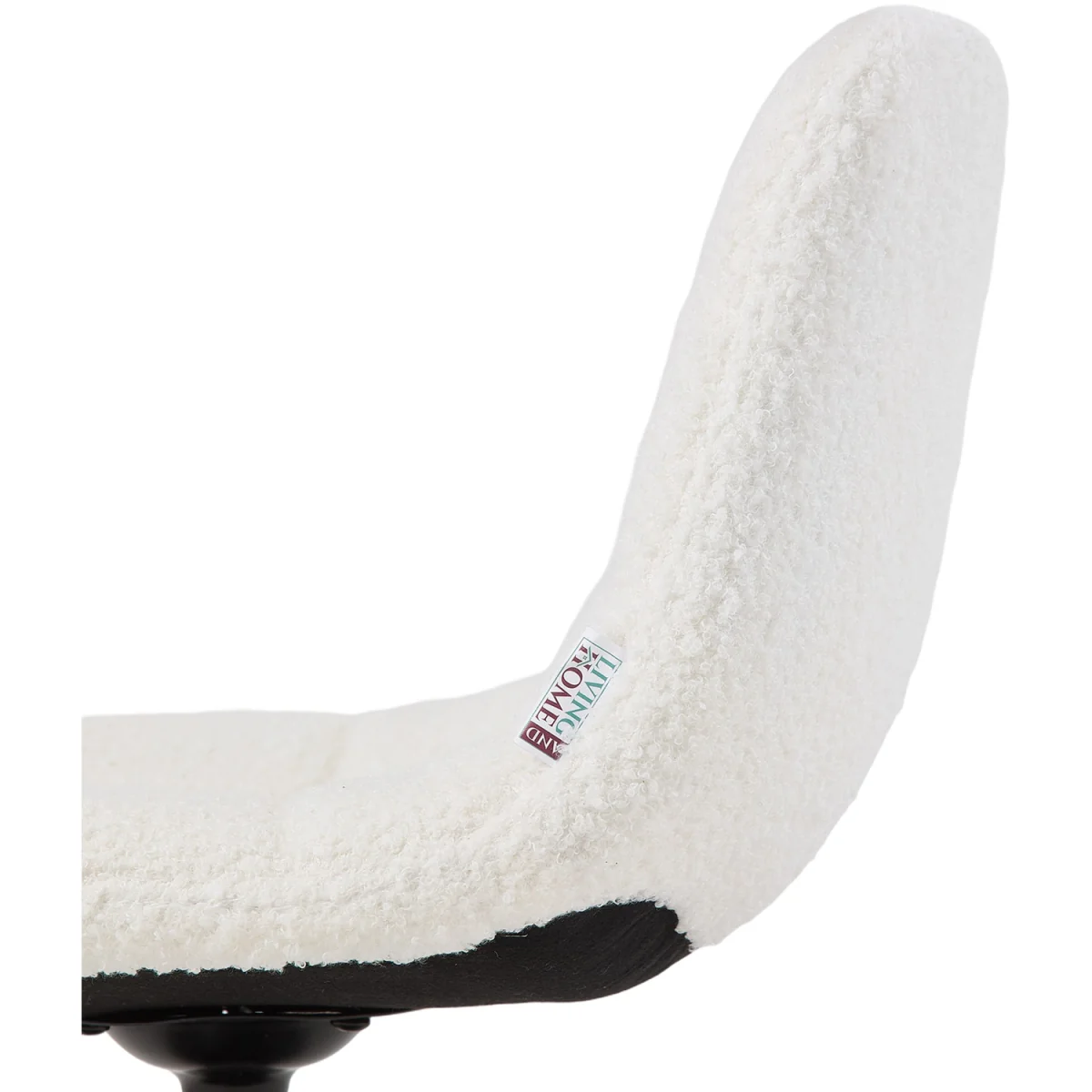Height Adjustable Swivel Upholstered Dressing Table Chair - White – image 7