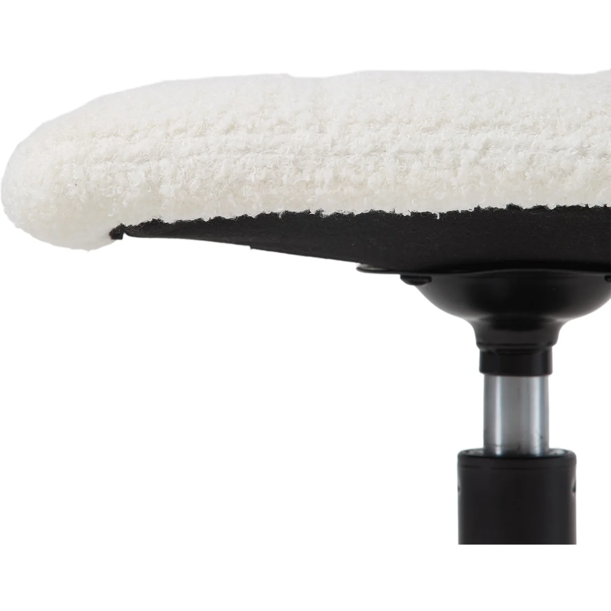 Height Adjustable Swivel Upholstered Dressing Table Chair - White – image 8