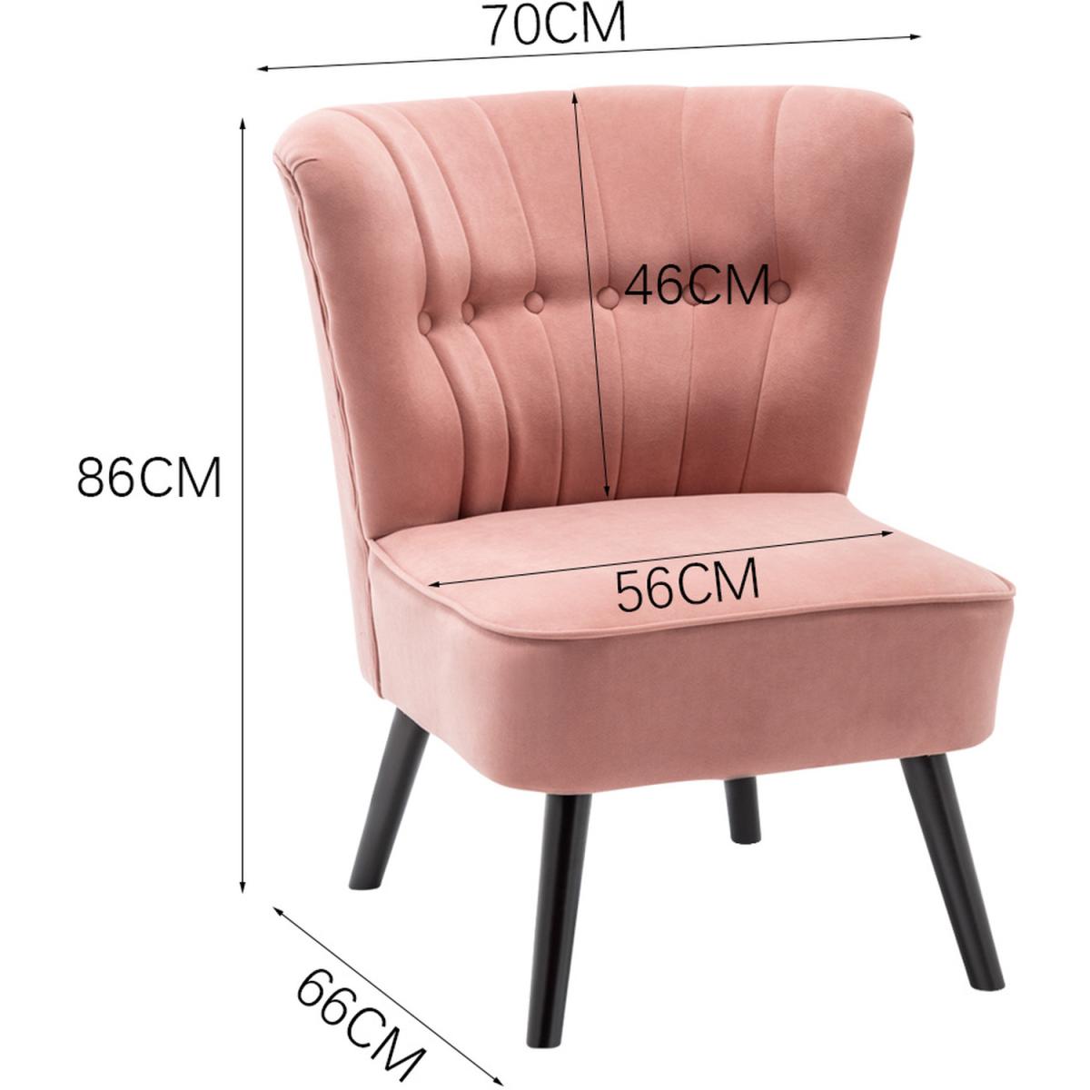 Cocktail Velour Chair  - Grey-Pink – image 2
