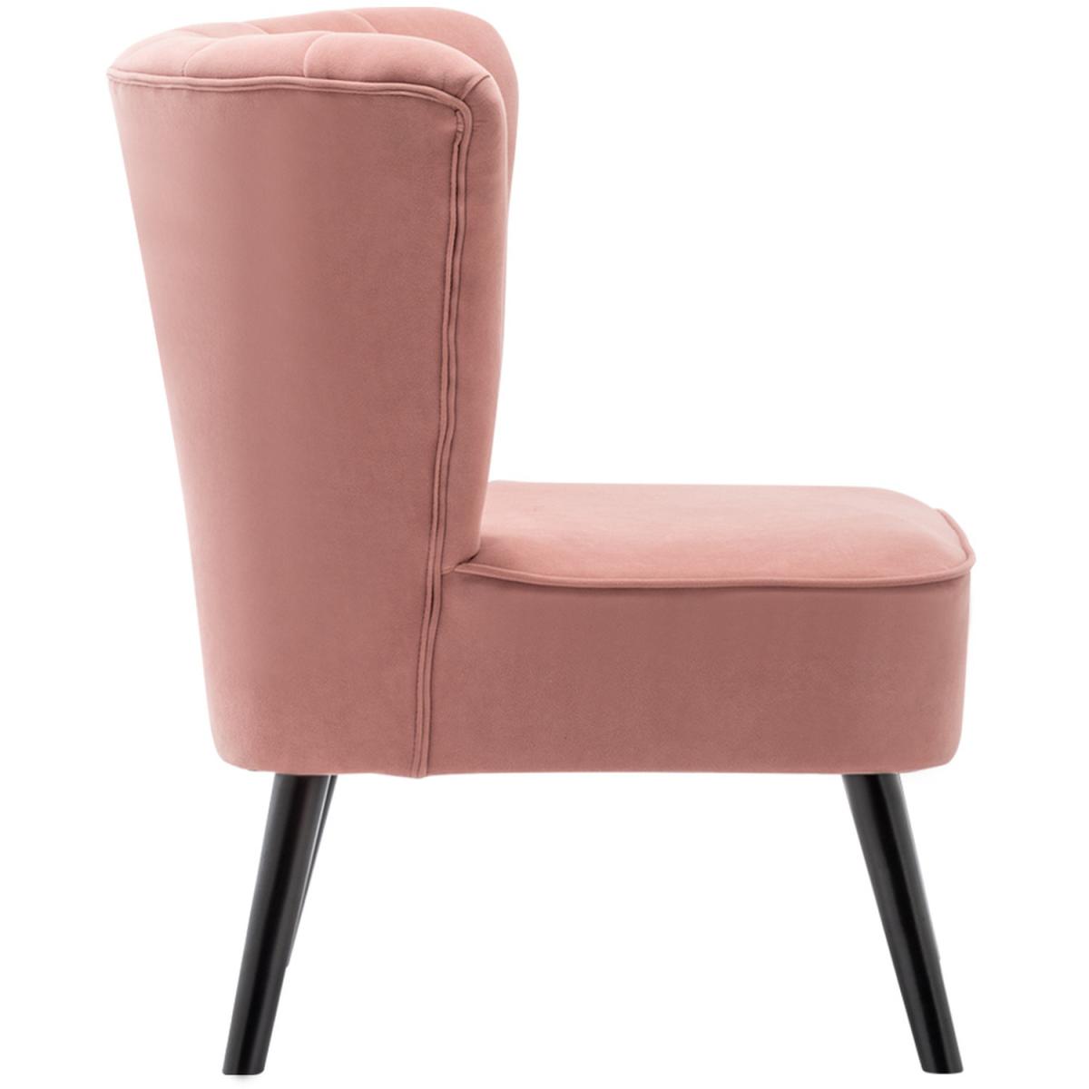 Cocktail Velour Chair  - Grey-Pink – image 4