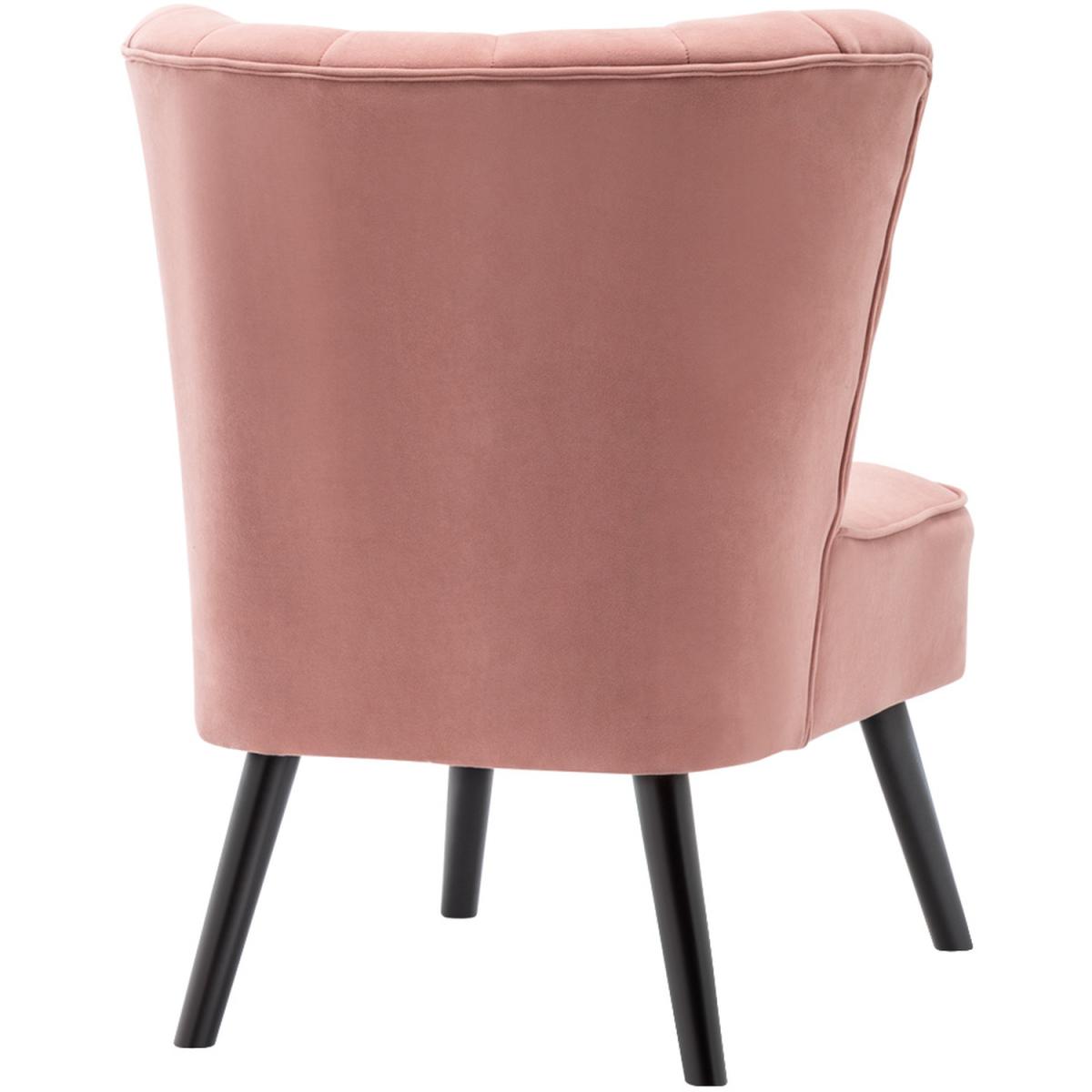 Cocktail Velour Chair  - Grey-Pink – image 5