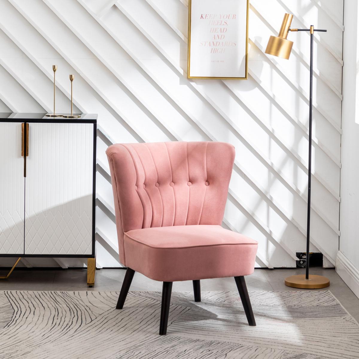 Cocktail Velour Chair  - Grey-Pink – image 8