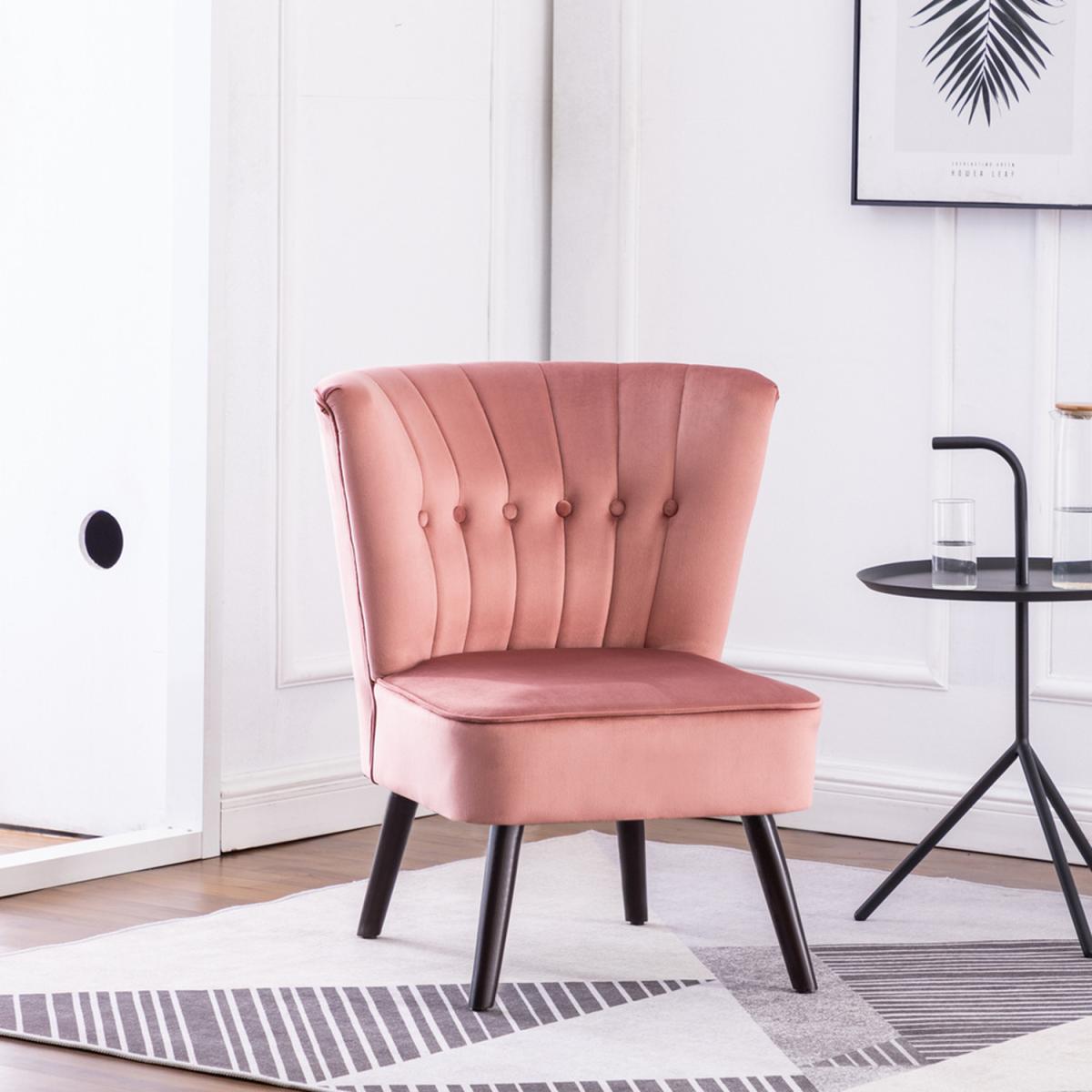 Cocktail Velour Chair  - Grey-Pink – image 9