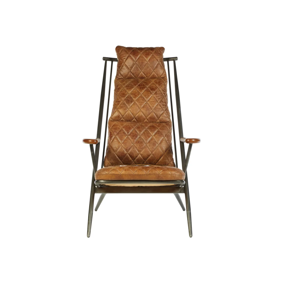 Hoxton Light Brown Leather Chair - Brown – image 1