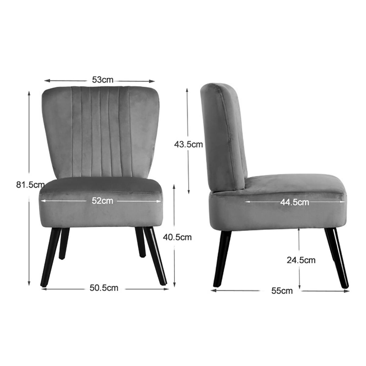 Neo Crushed Velvet Shell Accent Chair - MUSTARD – image 2