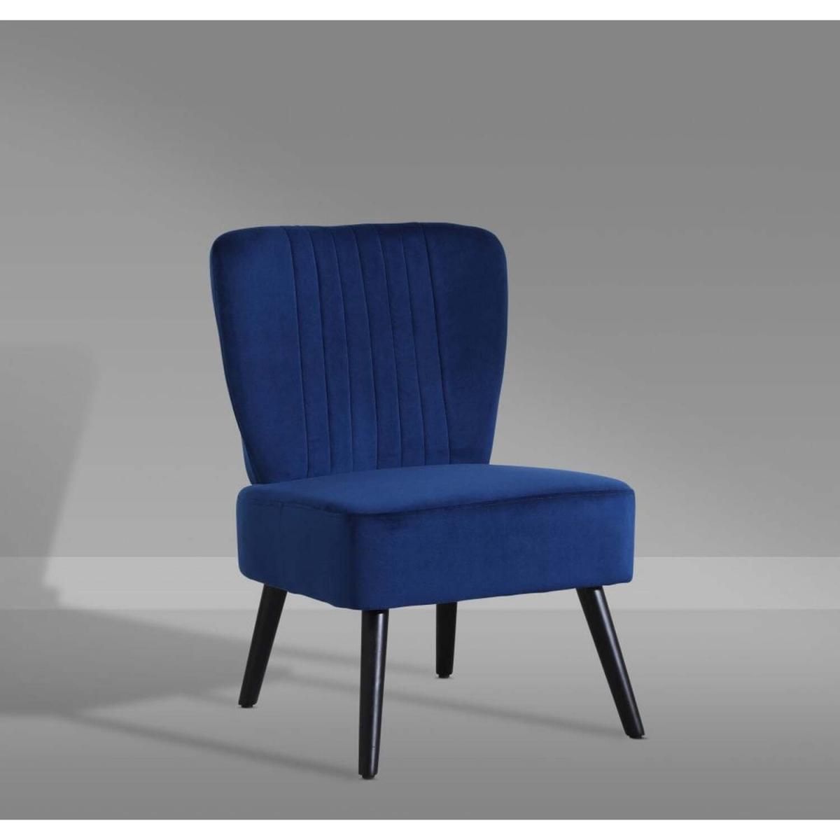 Neo Crushed Velvet Shell Accent Chair - MUSTARD – image 6