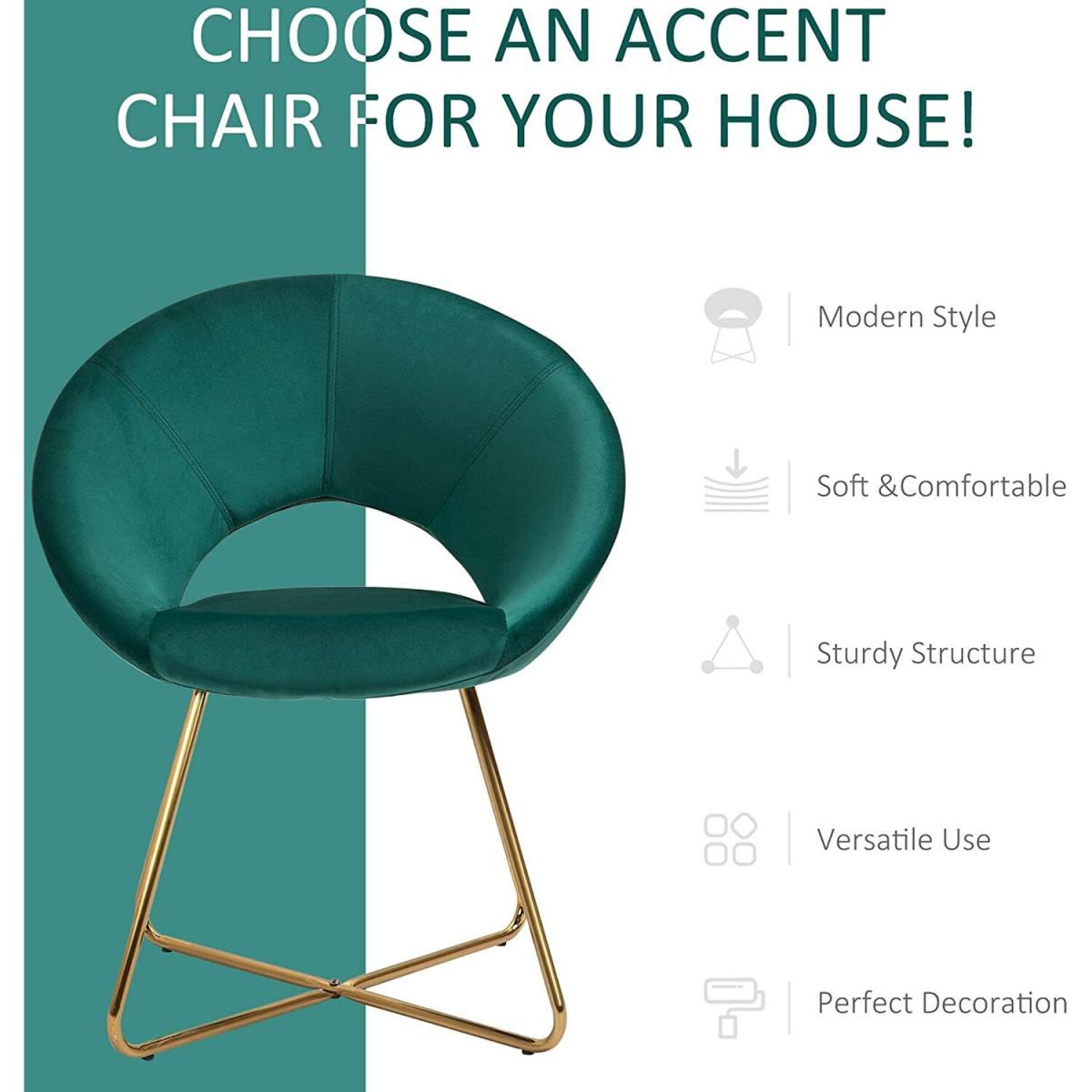 Modern Accent Upholstered Armchair  - Grey – image 13
