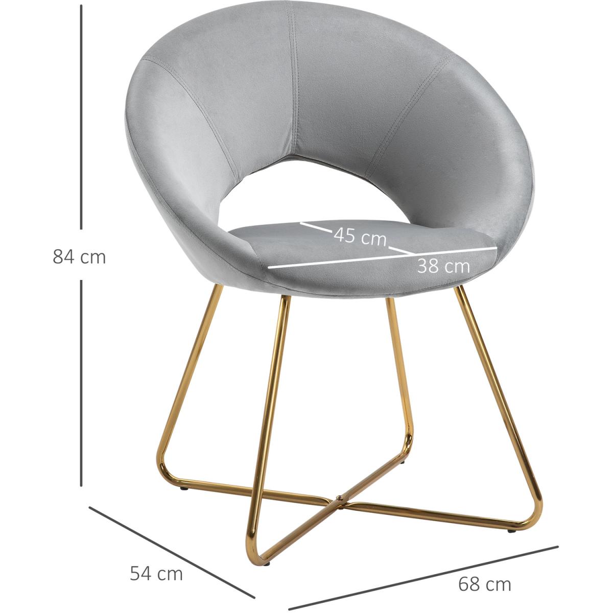 Modern Accent Upholstered Armchair  - Grey – image 6
