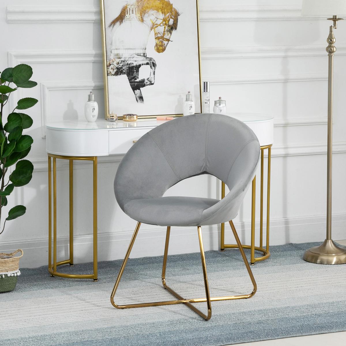 Modern Accent Upholstered Armchair  - Grey – image 7