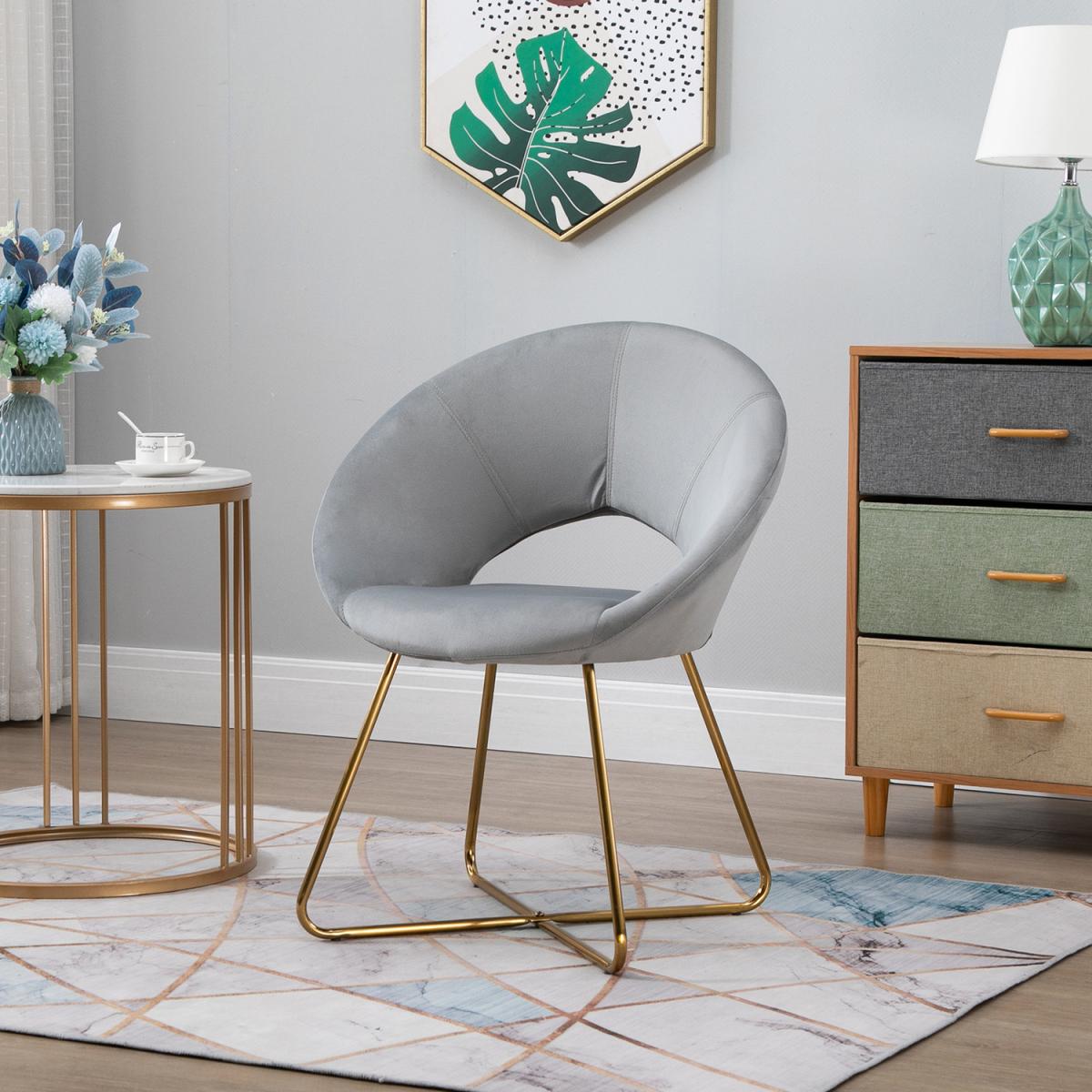 Modern Accent Upholstered Armchair  - Grey – image 10