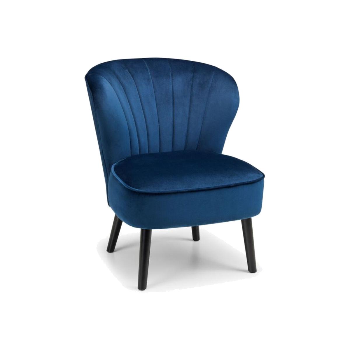 Velvet Accent Chair - Dark Blue – image 1