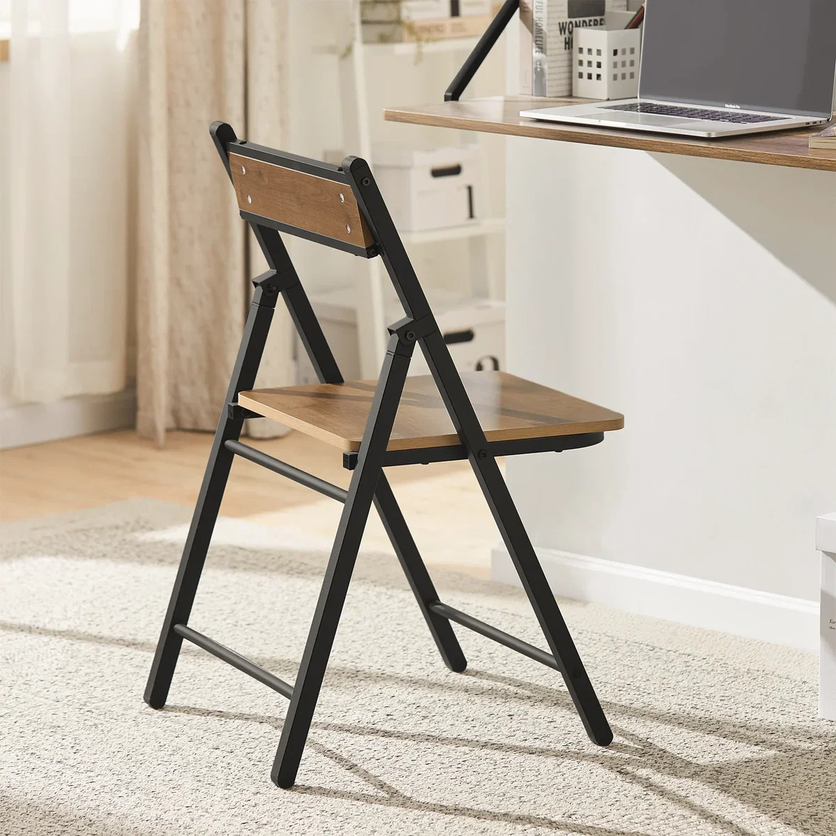 Folding Chair - Dark Brown - Dark Brown – image 1