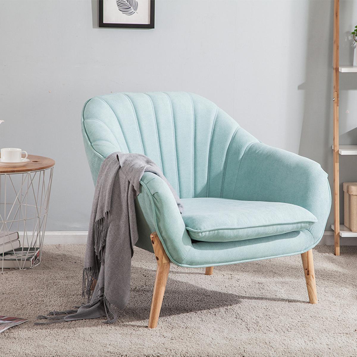 Modern Velour Double Accent Armchair - Rose Red – image 11