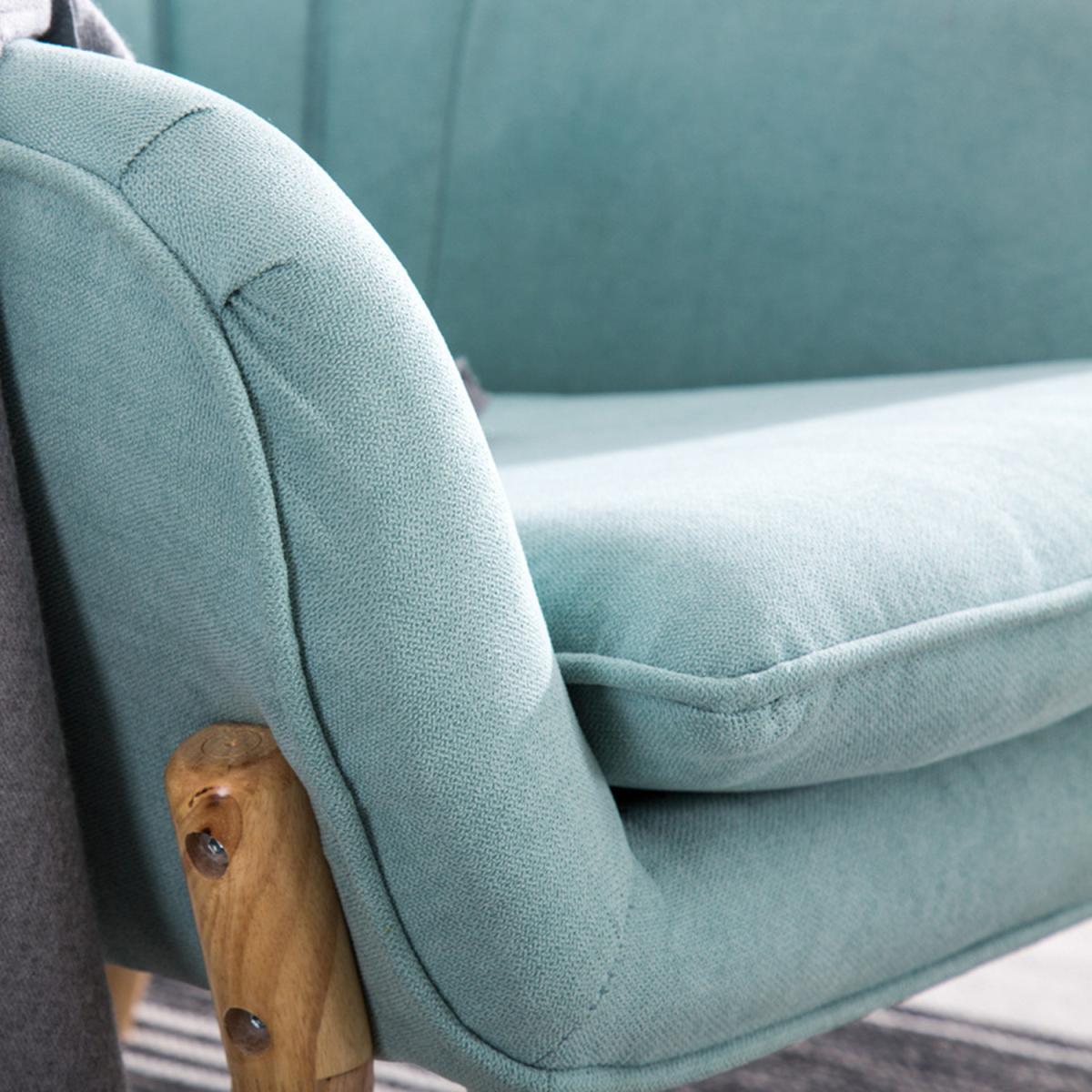 Modern Velour Double Accent Armchair - Rose Red – image 12