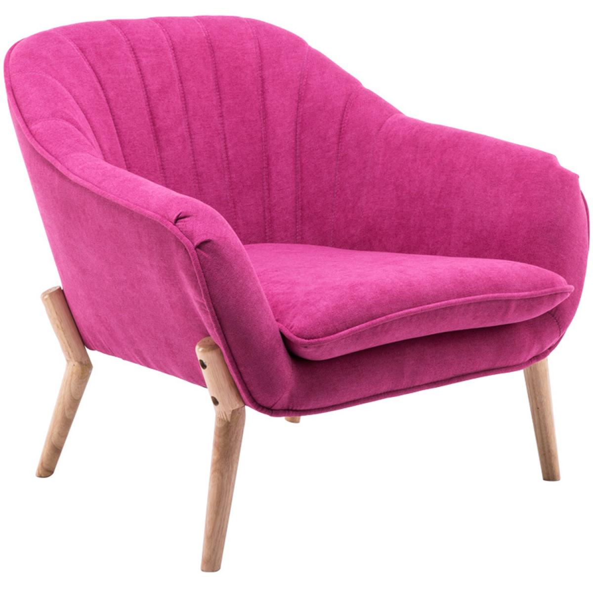 Modern Velour Double Accent Armchair - Rose Red – image 8