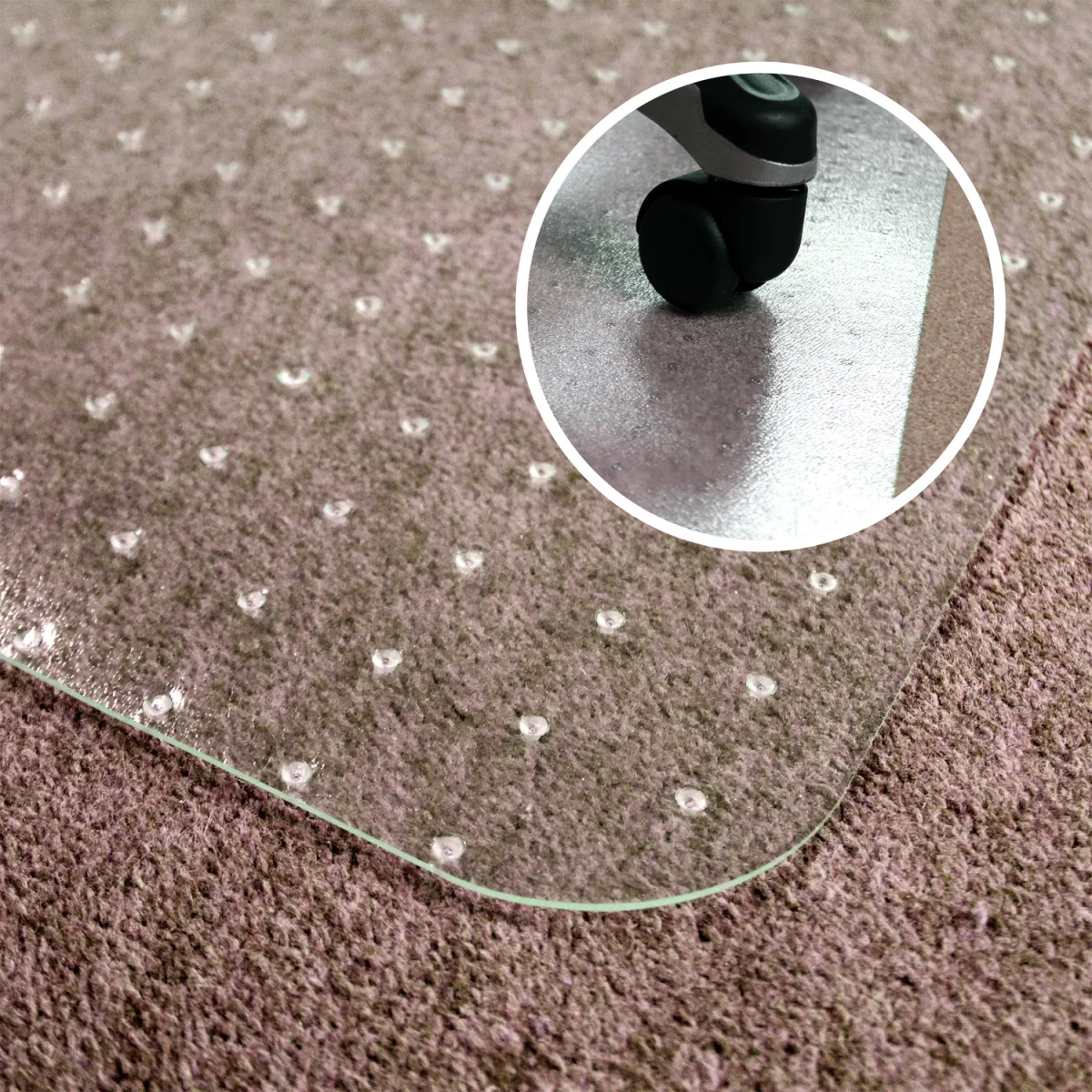 Hometex Solutions Shipped Flat PVC Chair Mat for Low Pile Carpets - Clear / 75 x 120cm – image 3
