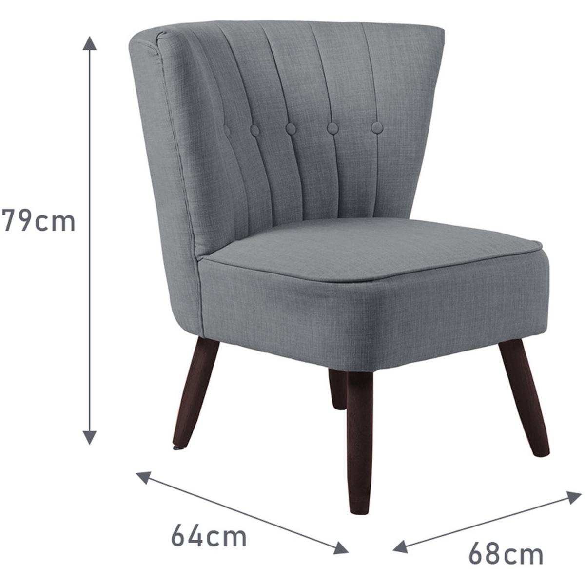 Linen Cocktail Chair - Grey – image 6