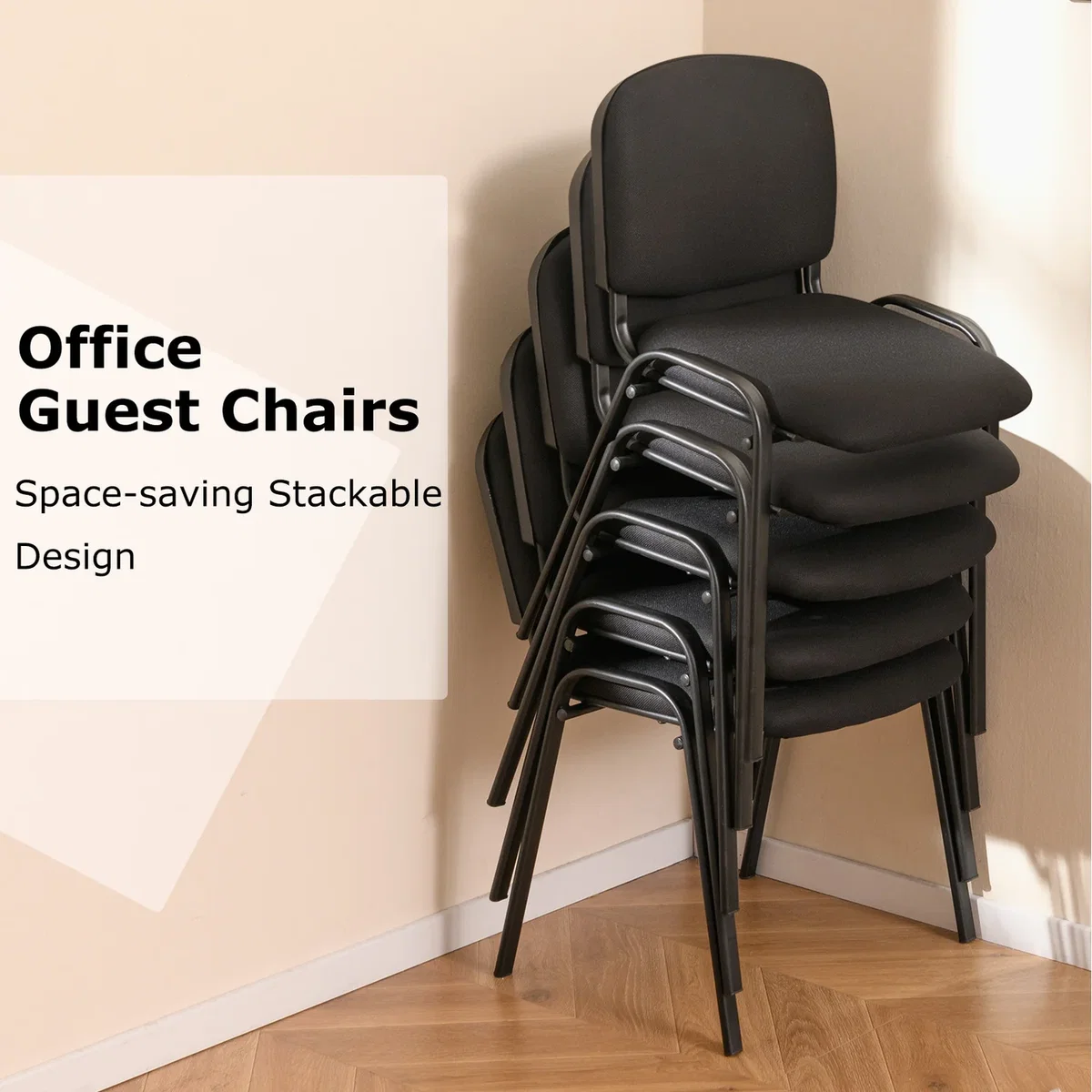 Set of 2 Waiting Room Chairs - Black – image 4