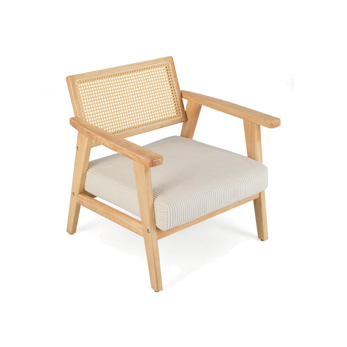 Corduroy Accent Chair Leisure Chair - Natural