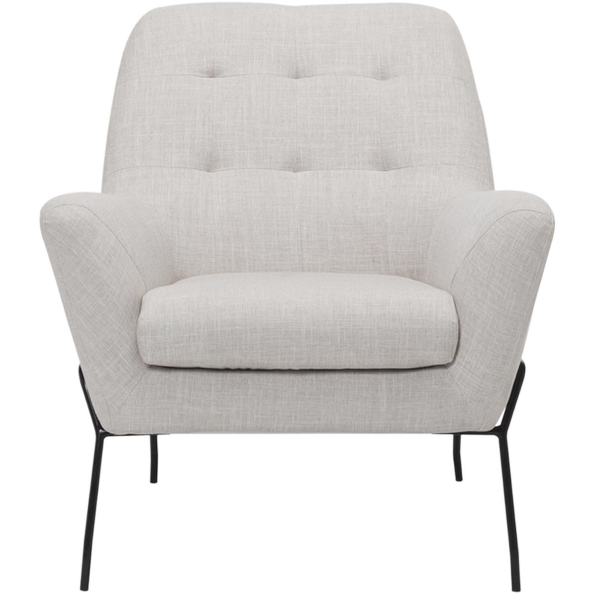 Linen Accent Chair - Beige – image 2