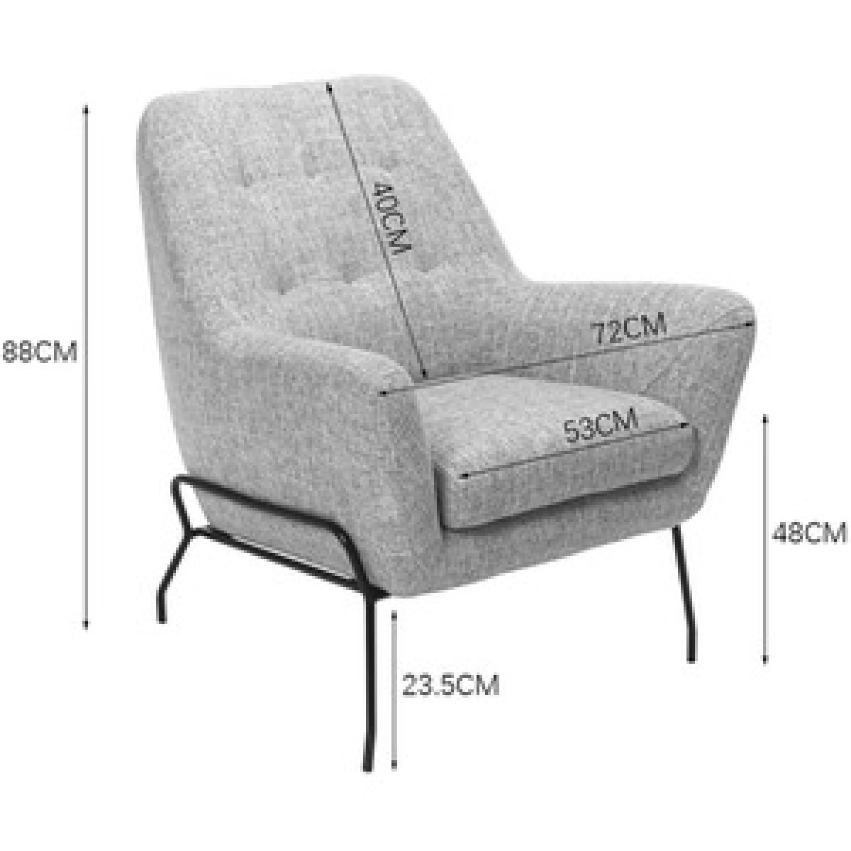 Linen Accent Chair - Beige – image 14