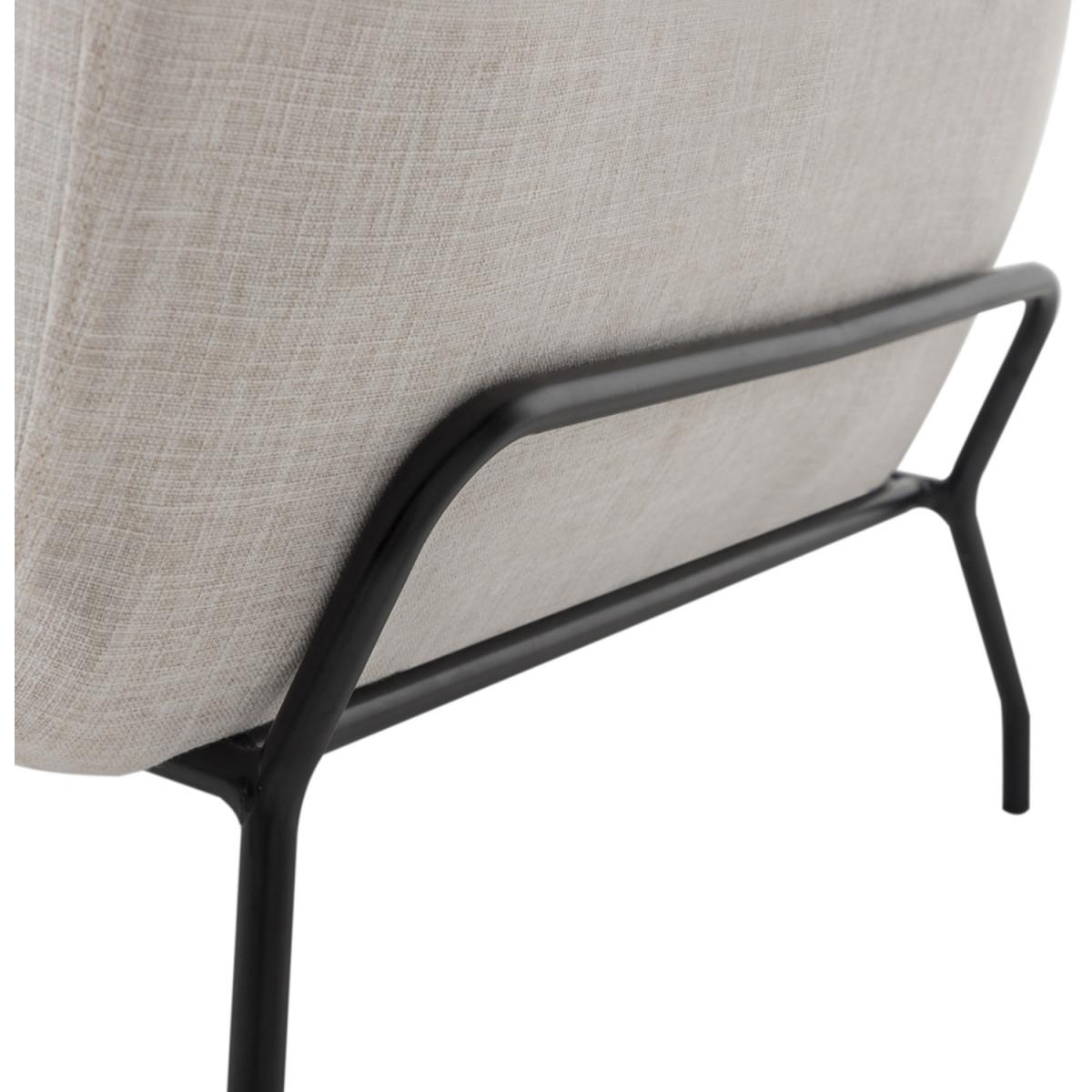 Linen Accent Chair - Beige – image 4