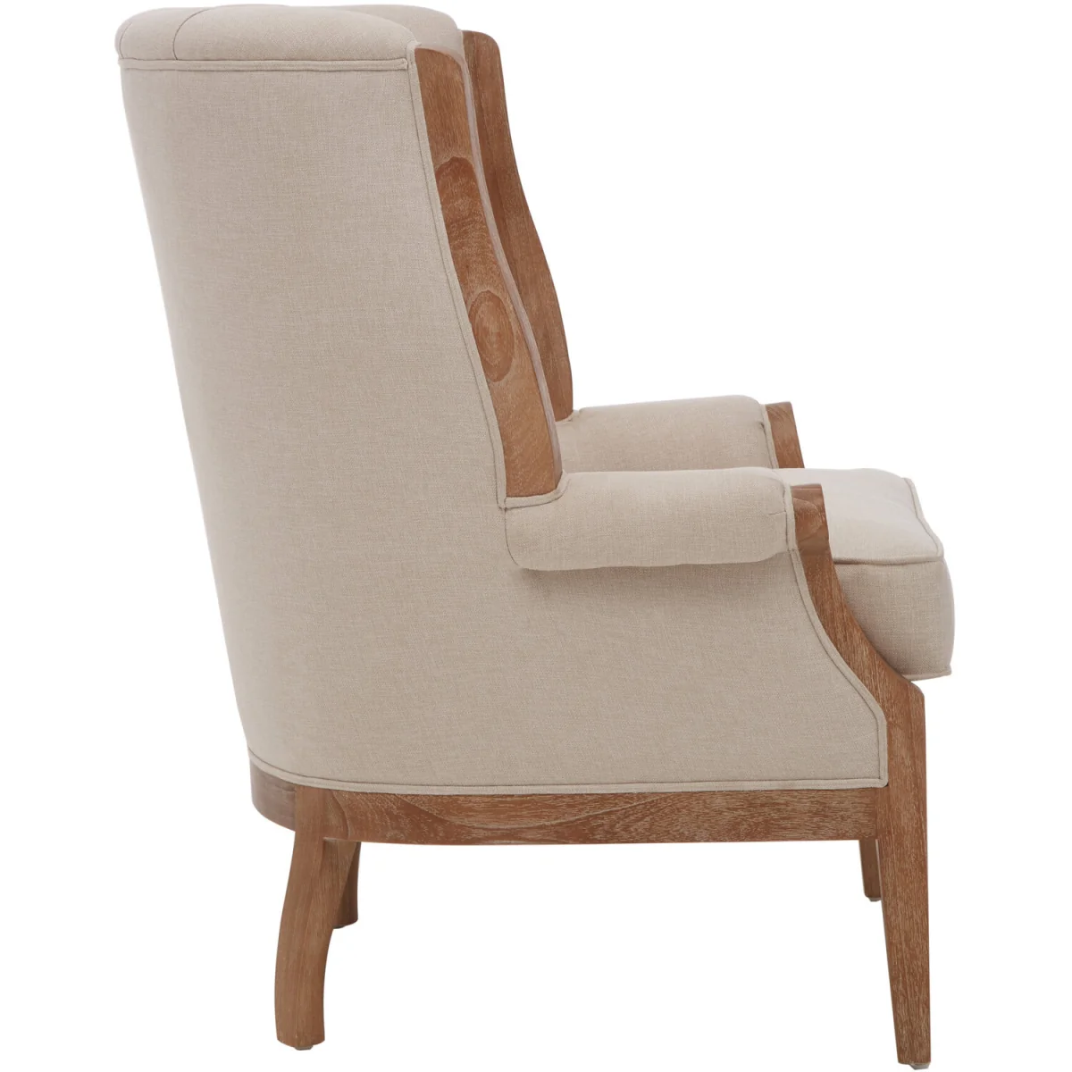 Cabra Cream Chair with Tufted Back - Cream – image 3
