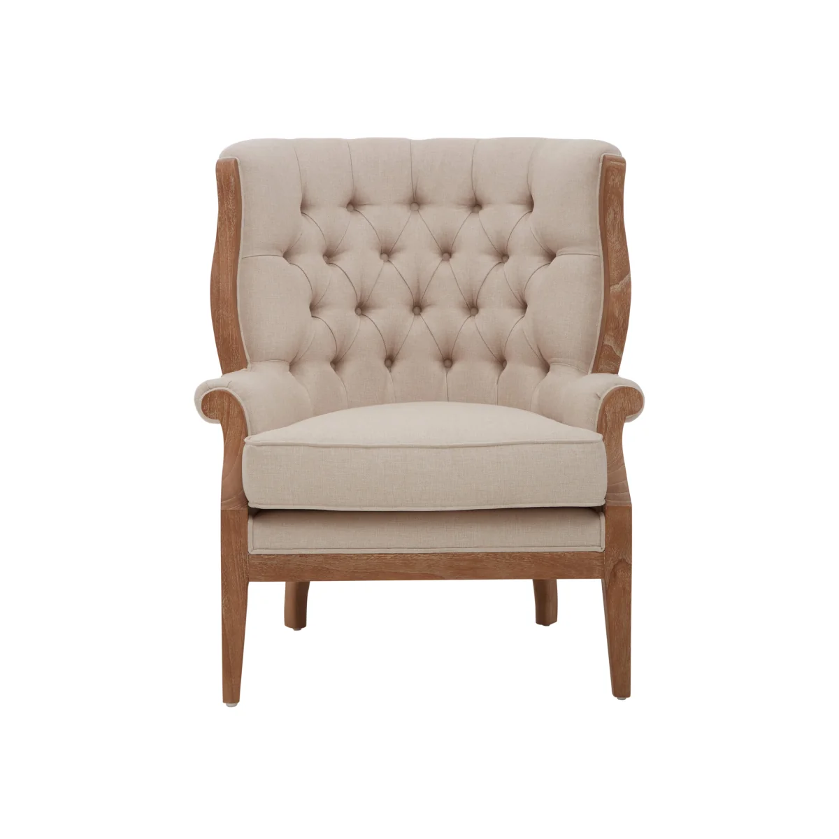 Cabra Cream Chair with Tufted Back - Cream – image 1