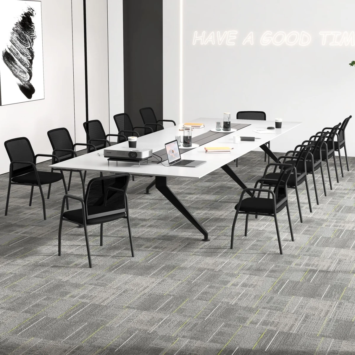 Costway Set of 2 Reception Chairs - Black – image 4