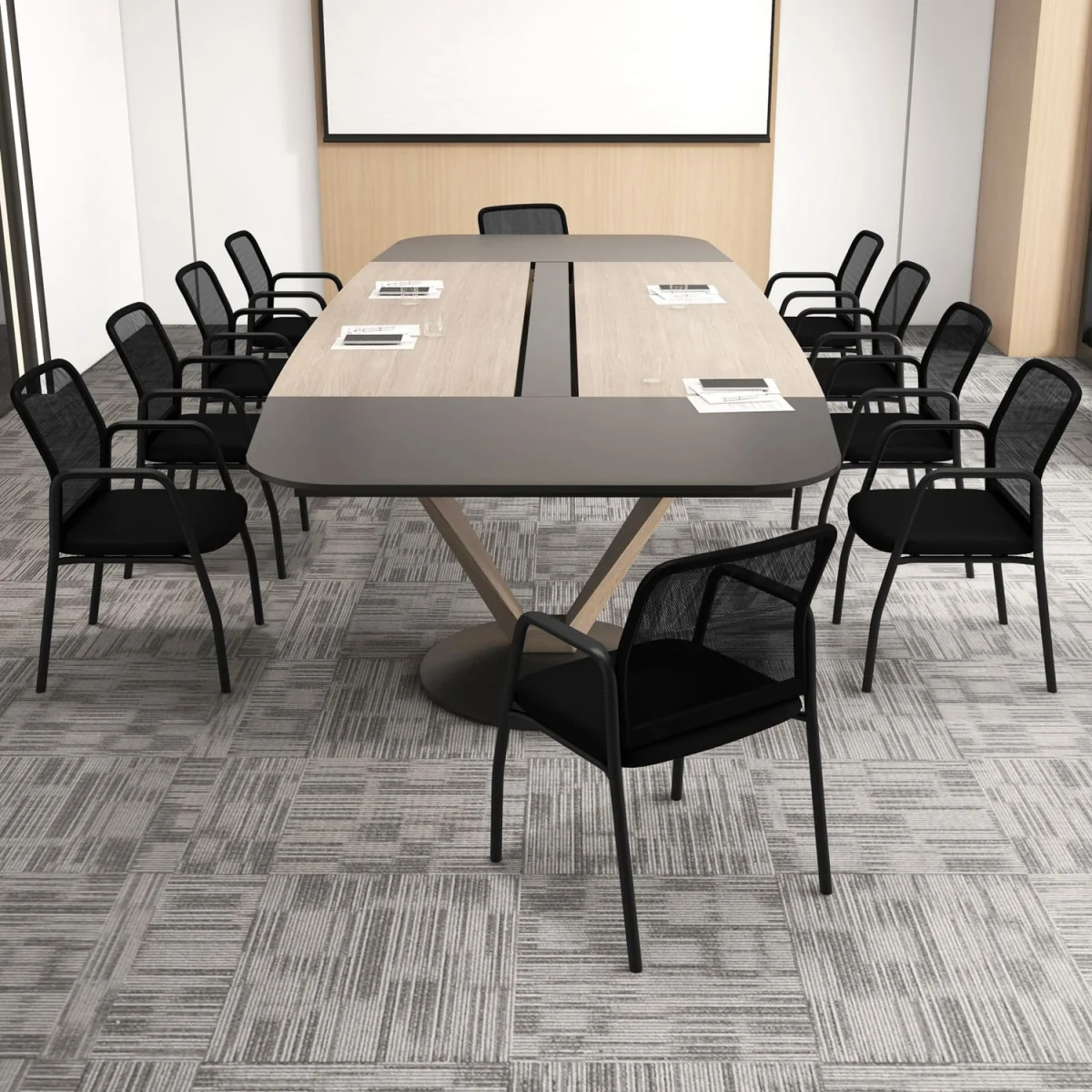 Costway Set of 2 Reception Chairs - Black – image 5