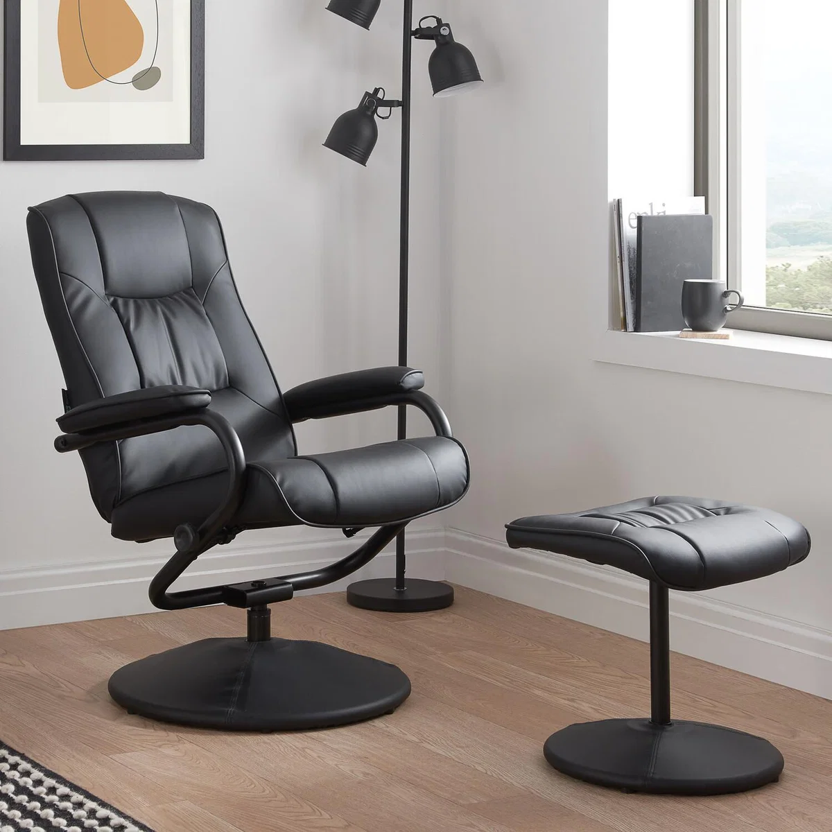 Memphis Swivel Chair - Black