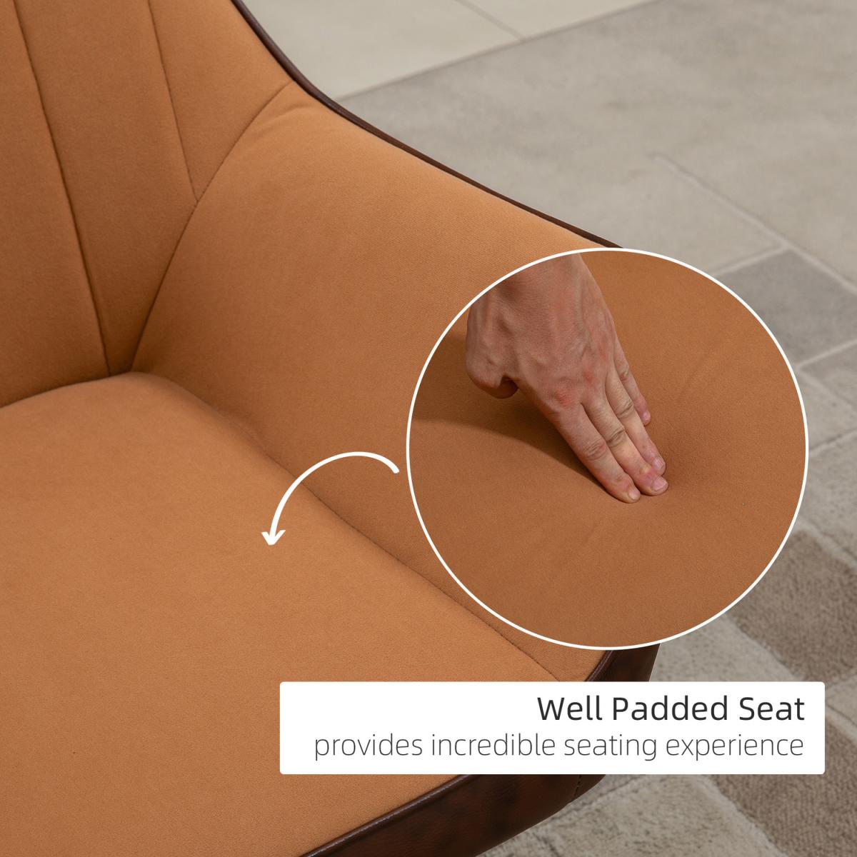 Modern Armchairs with Legs Accent Chairs for Living Room - Dark Brown, Light Brown – image 4