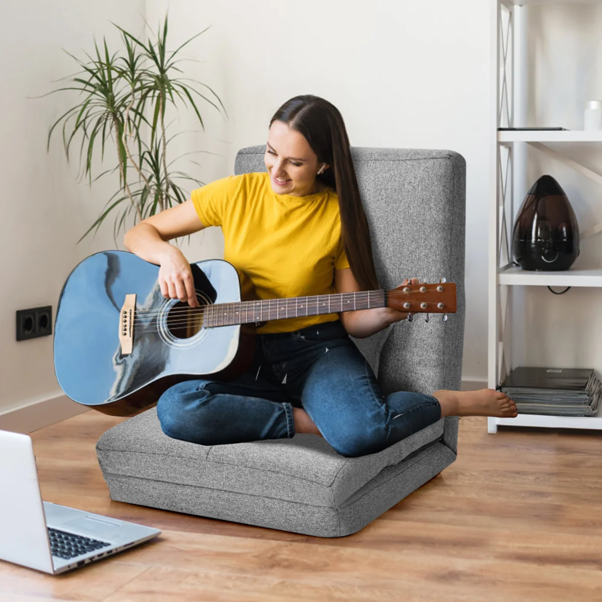 Adjustable Floor Chair - Grey – image 2