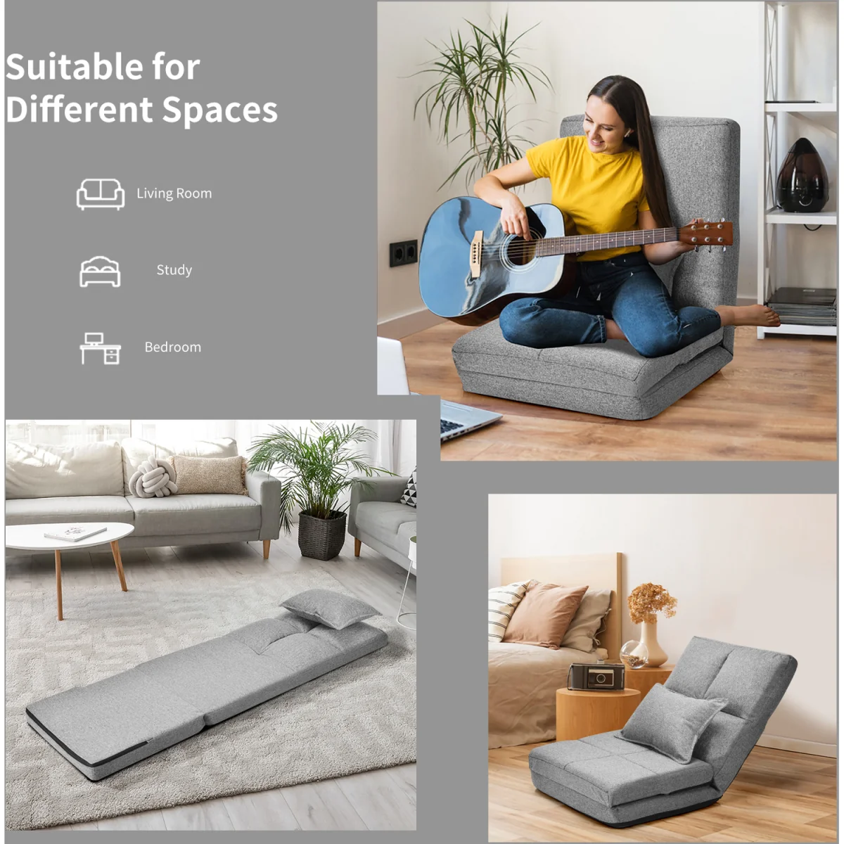 Adjustable Floor Chair - Grey – image 5