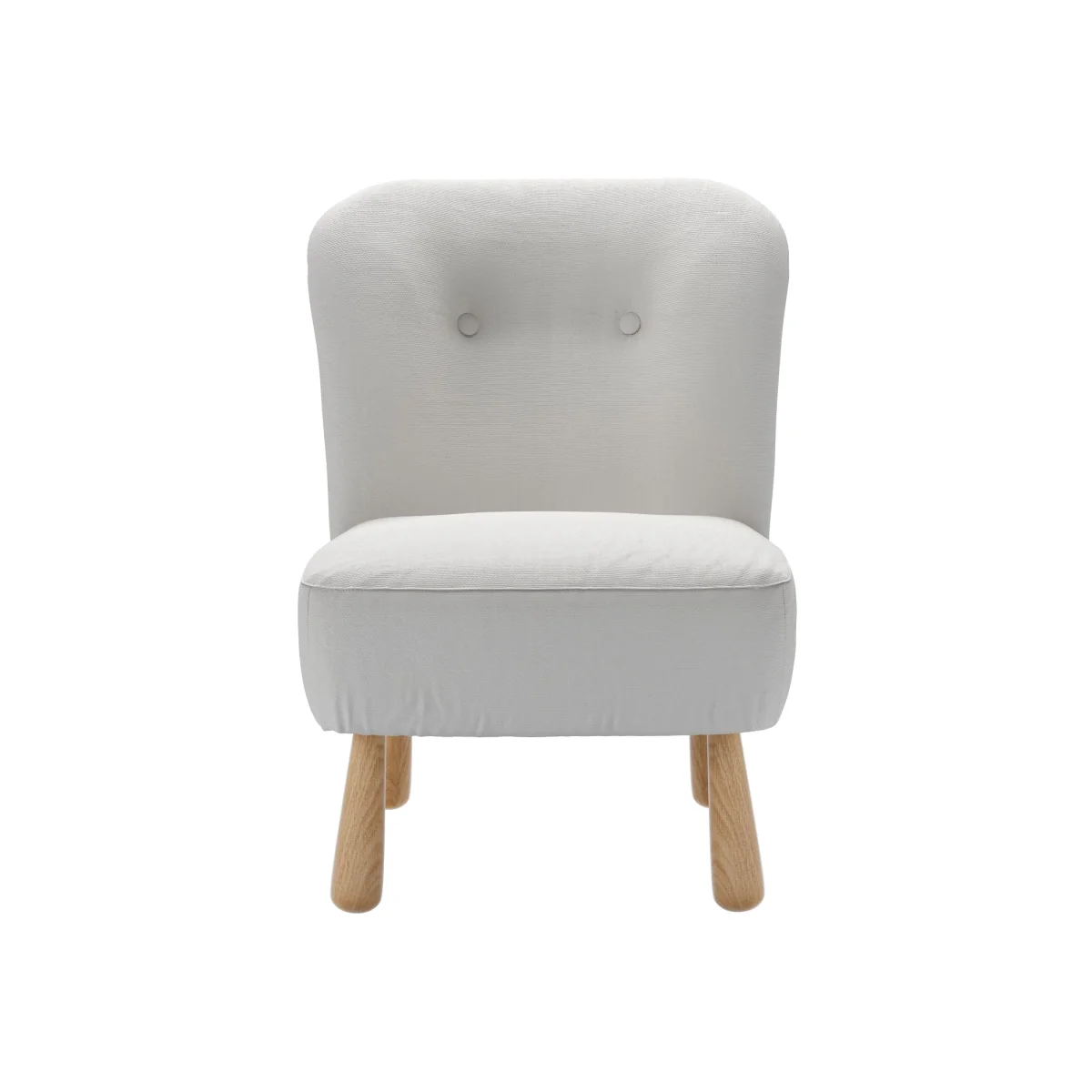 Alfie Mini Chair in Alabaster Brushed Linen Cotton - sofa.com