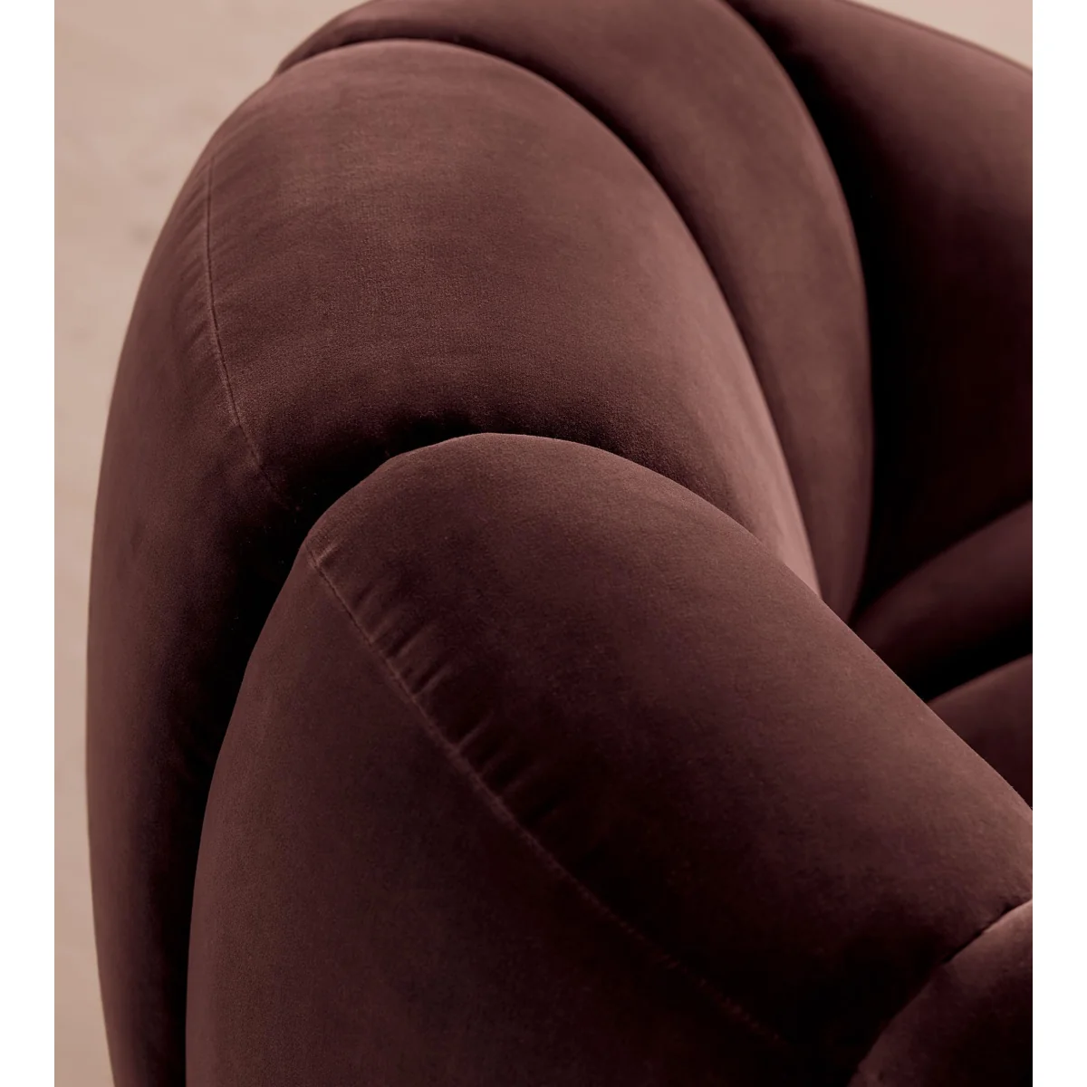 Garret Chair, Velvet, Aubergine, UK – image 7