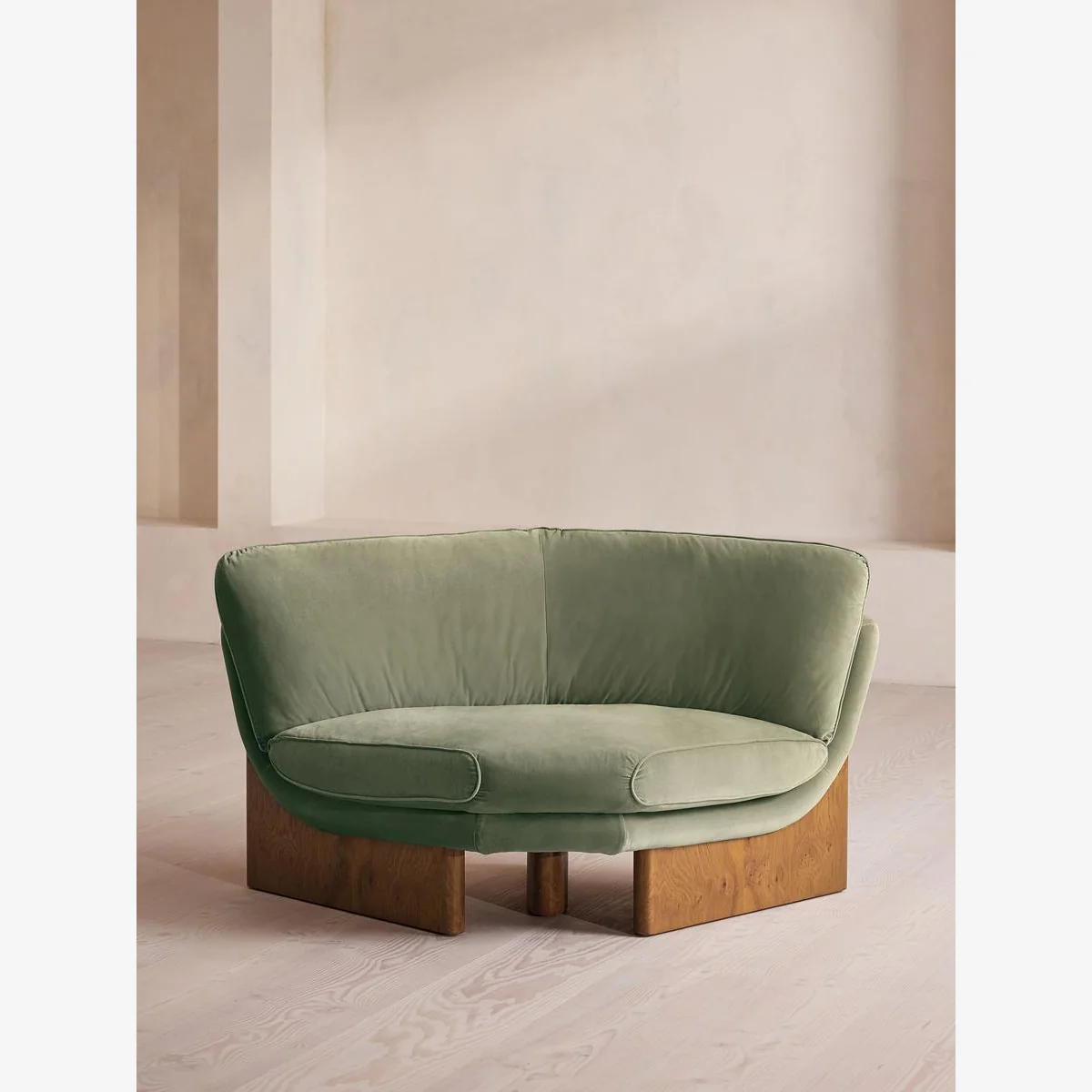 Tellis Corner Chair, Velvet, Seafoam, UK – image 1