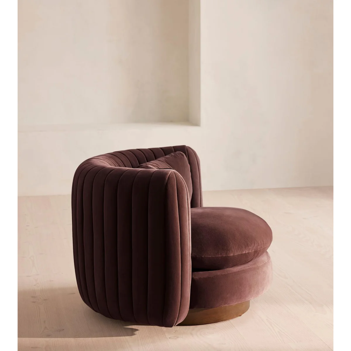 Vivienne Armchair, Velvet, Aubergine, UK – image 4