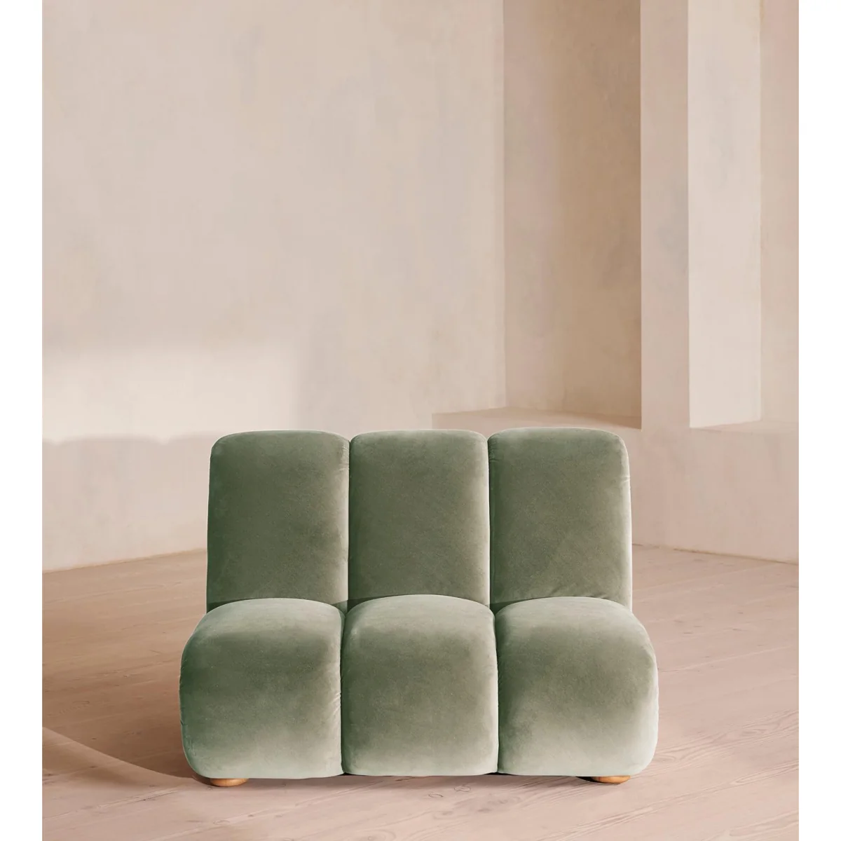 Noelle Modular Armchair, Velvet, Seafoam, UK – image 2