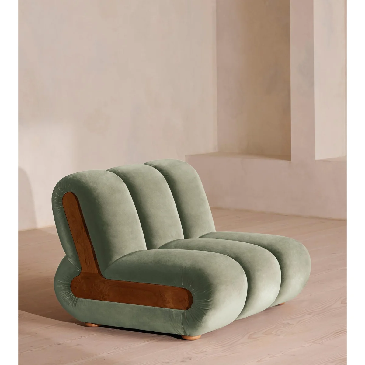 Noelle Modular Armchair, Velvet, Seafoam, UK – image 3