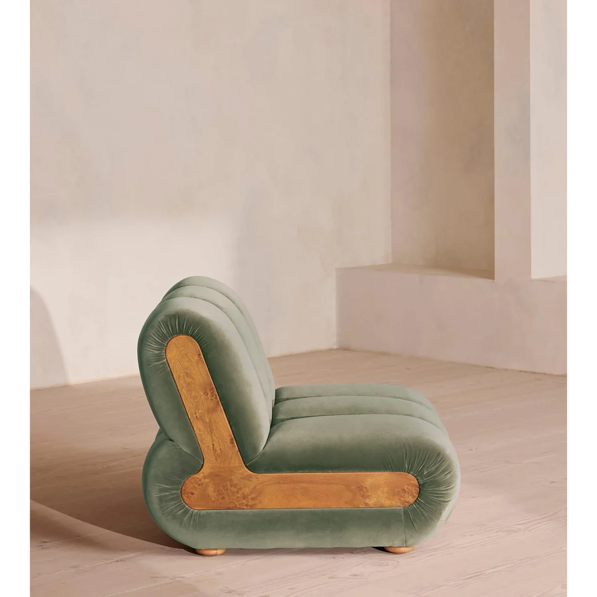 Noelle Modular Armchair, Velvet, Seafoam, UK – image 4