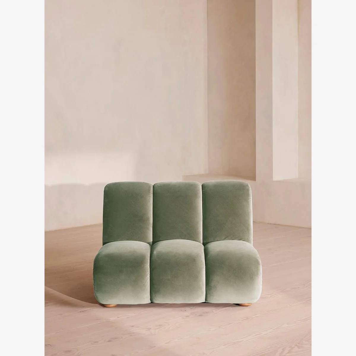 Noelle Modular Armchair, Velvet, Seafoam, UK – image 1