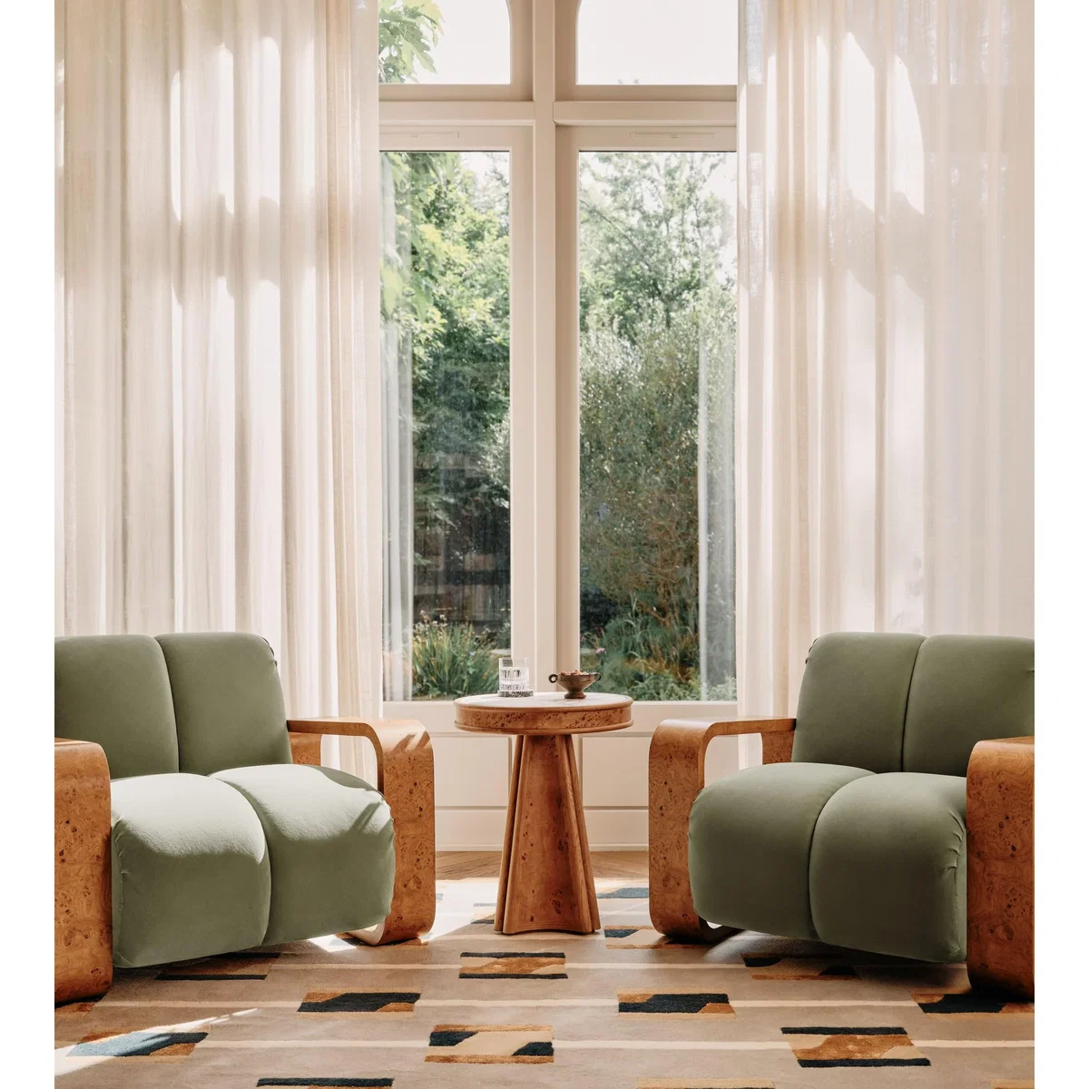 Blake Armchair, Velvet, Seafoam, UK – image 3