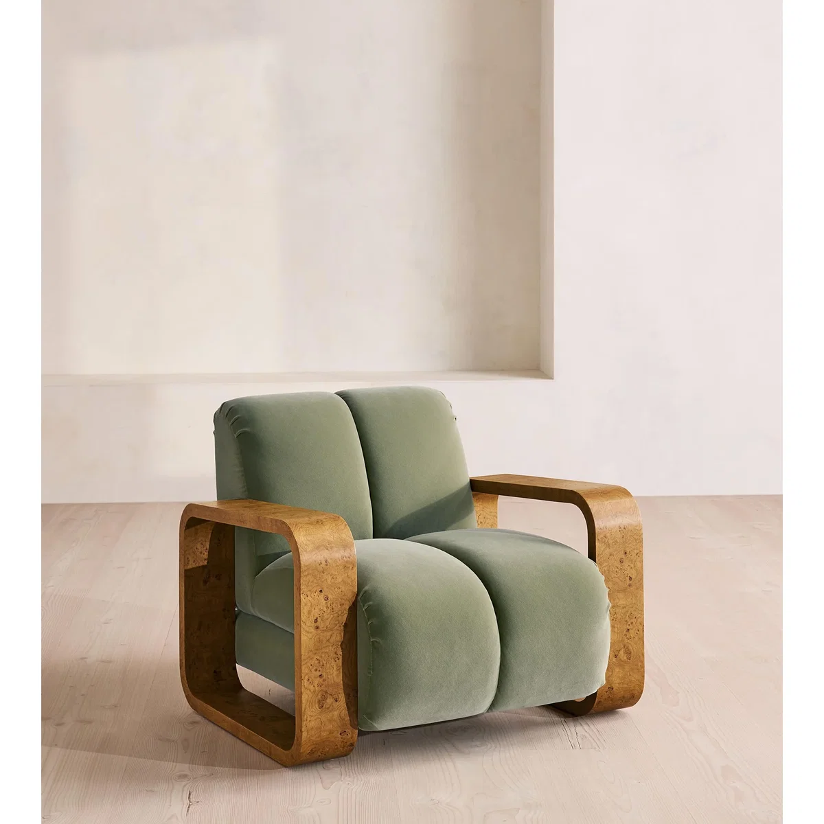 Blake Armchair, Velvet, Seafoam, UK – image 5