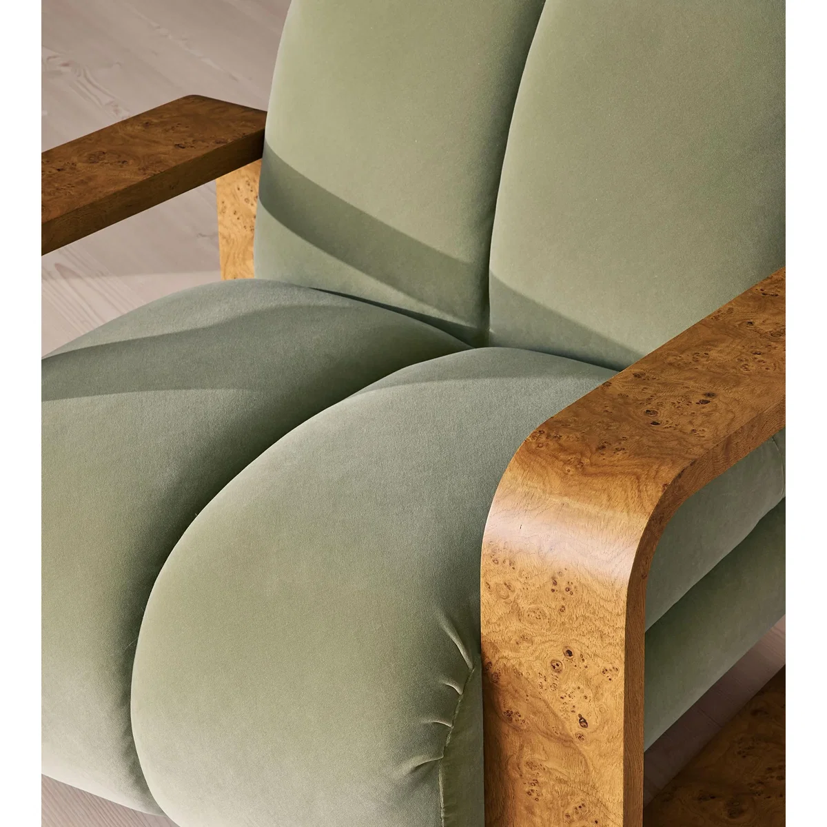 Blake Armchair, Velvet, Seafoam, UK – image 9