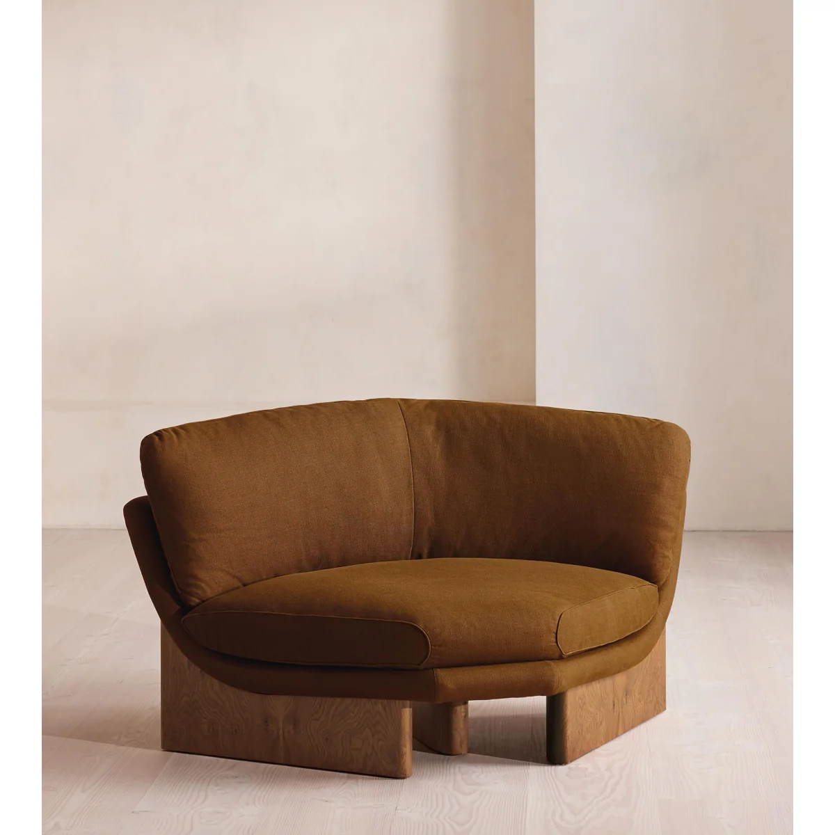 Tellis Corner Chair, Linen, Terracotta, UK – image 2