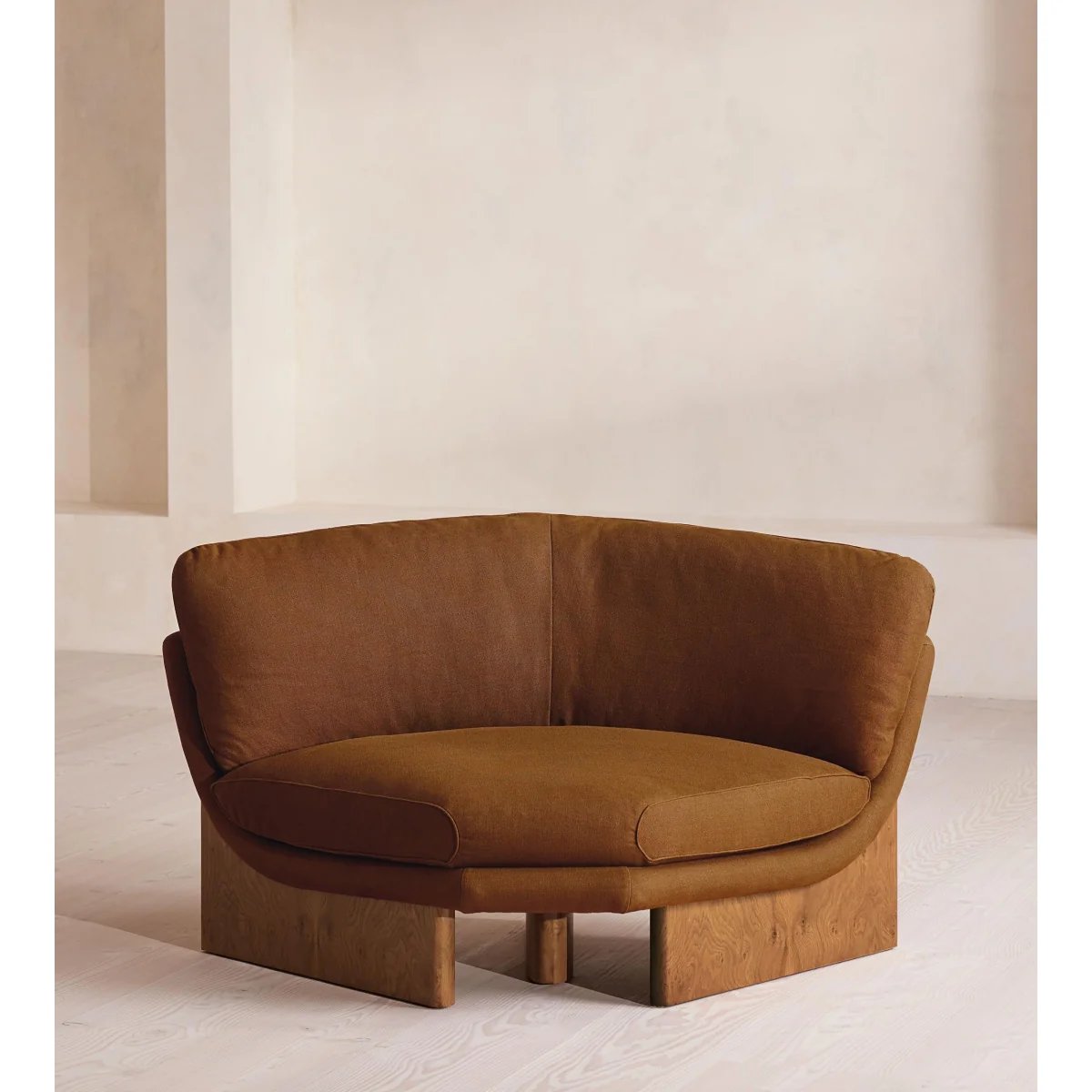 Tellis Corner Chair, Linen, Terracotta, UK – image 3